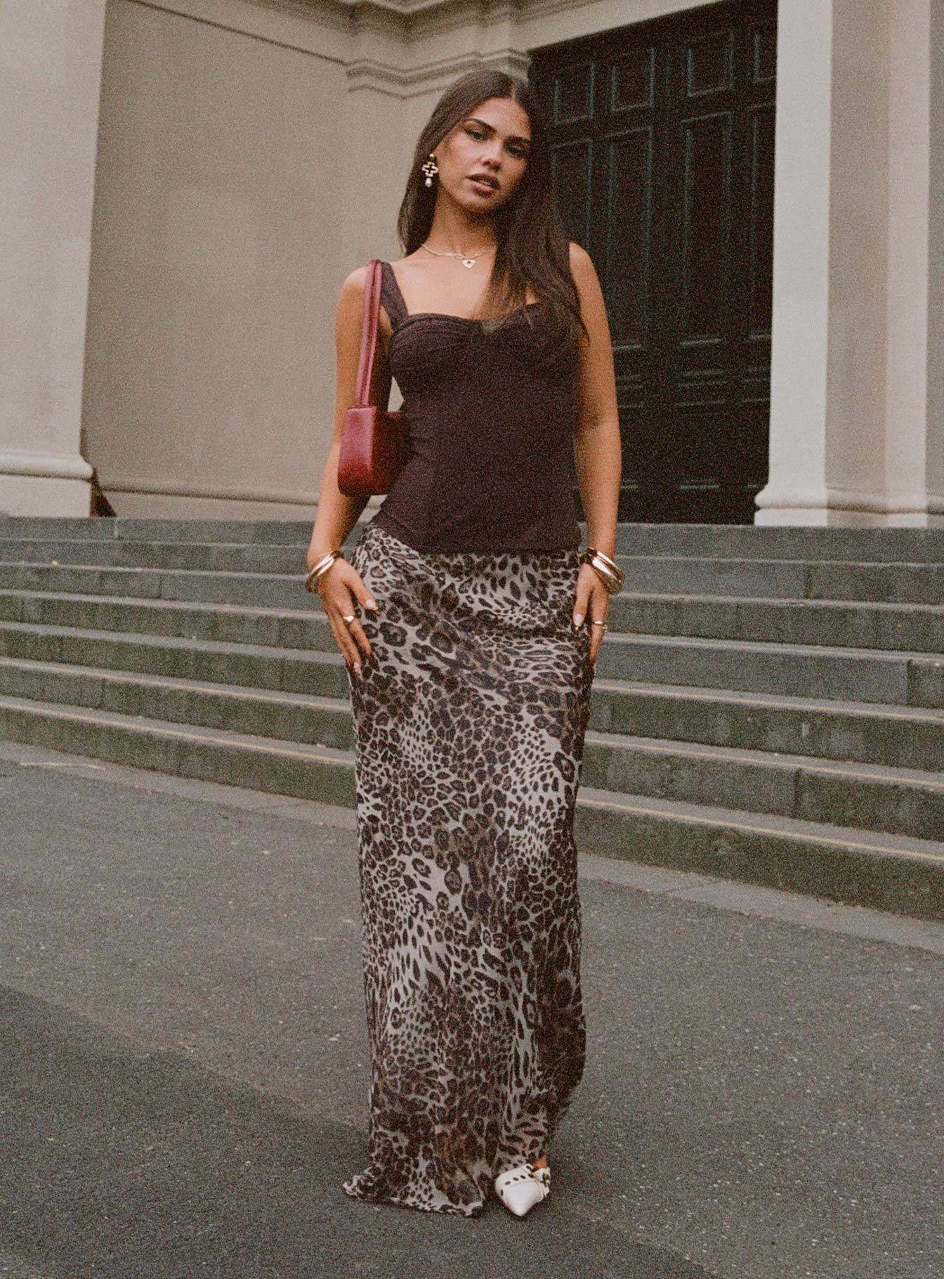 Manda Maxi Skirt Leopard、mySite、solidvoid