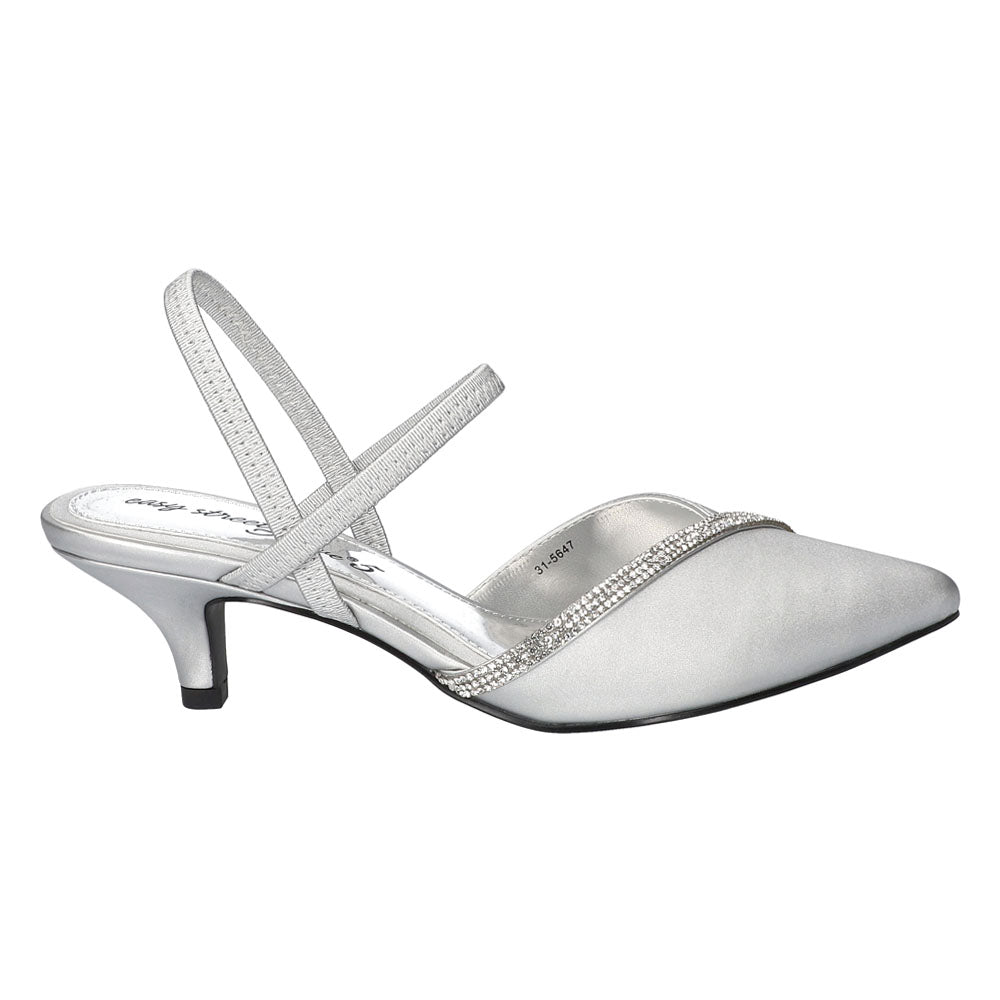 Unna Pointed Toe Kitten Heel Slingback Pumps、mySite、gtrtttuynbv