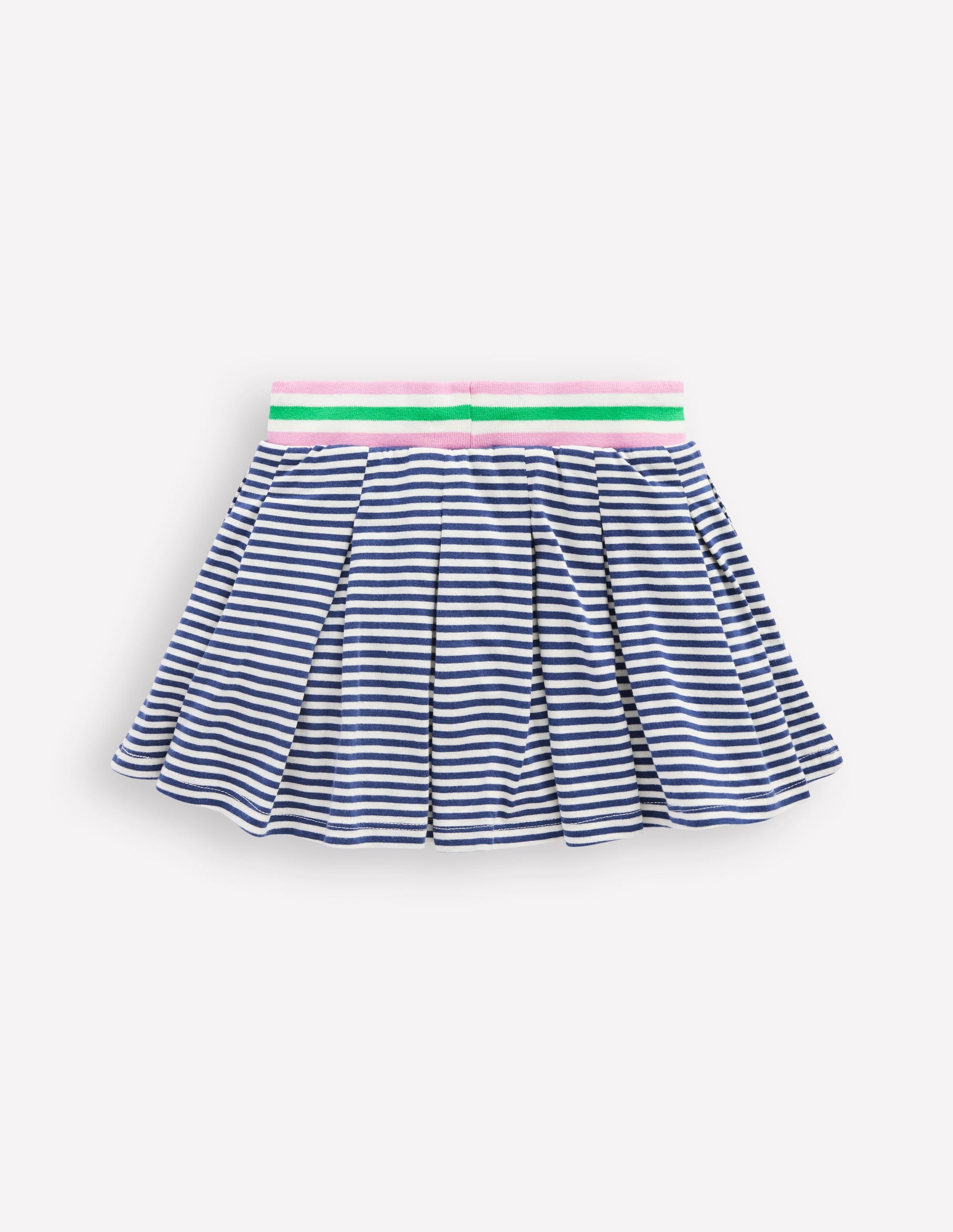  Pleated Jersey Skort-Starboard Ivory Stripe、mySite、ashleygrahame