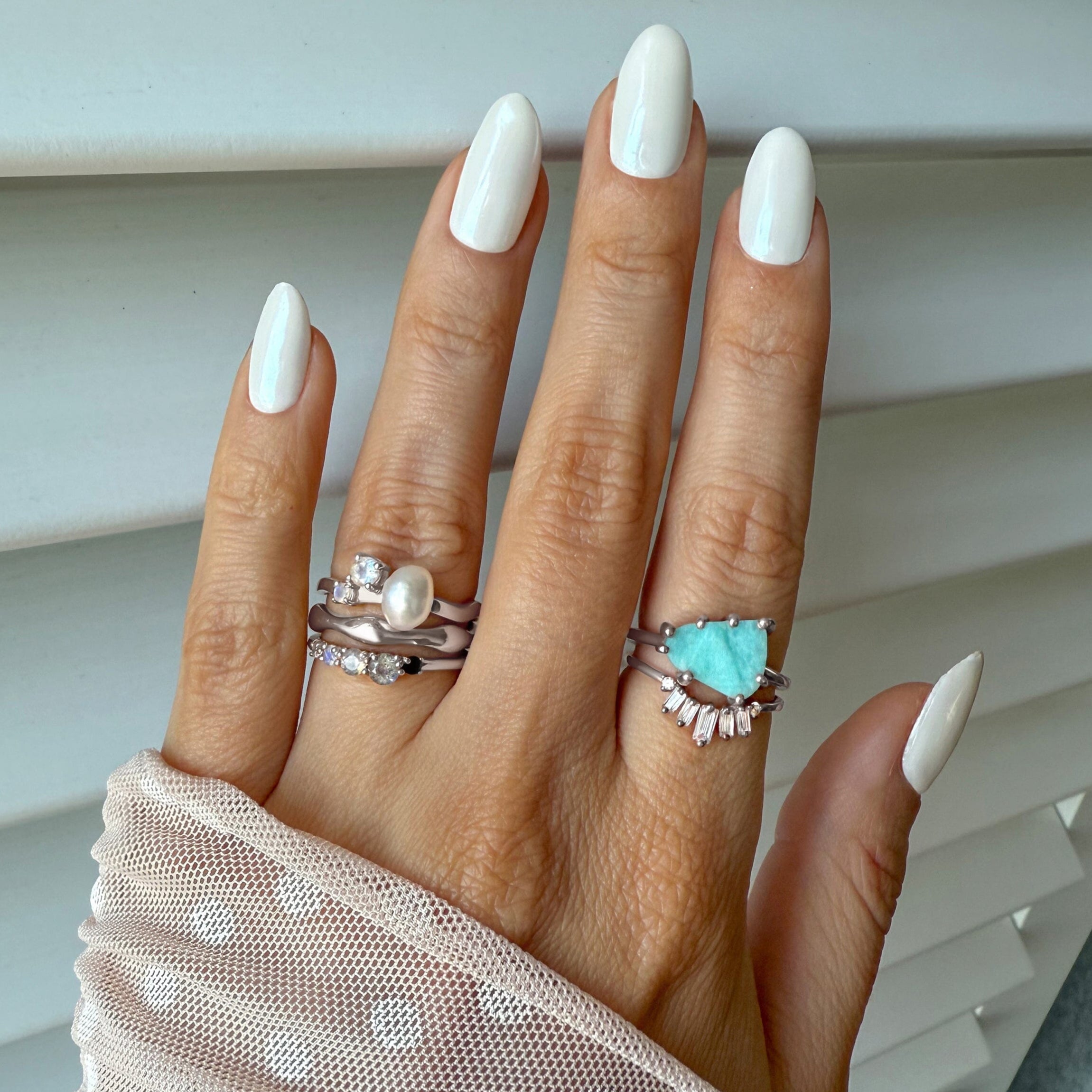 Raw Crystal Ring - Serene Amazonite、mySite、hinf8tx79