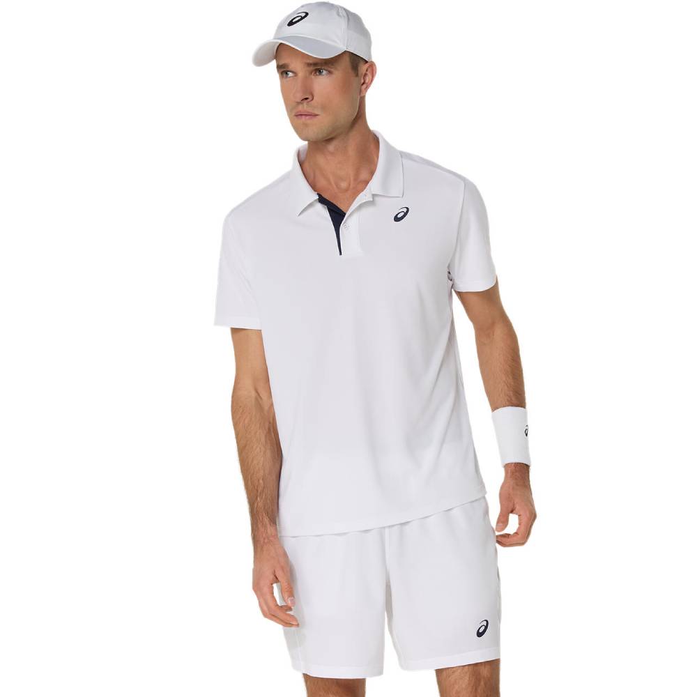 Asics Men's Court Polo Shirt (Brilliant White)