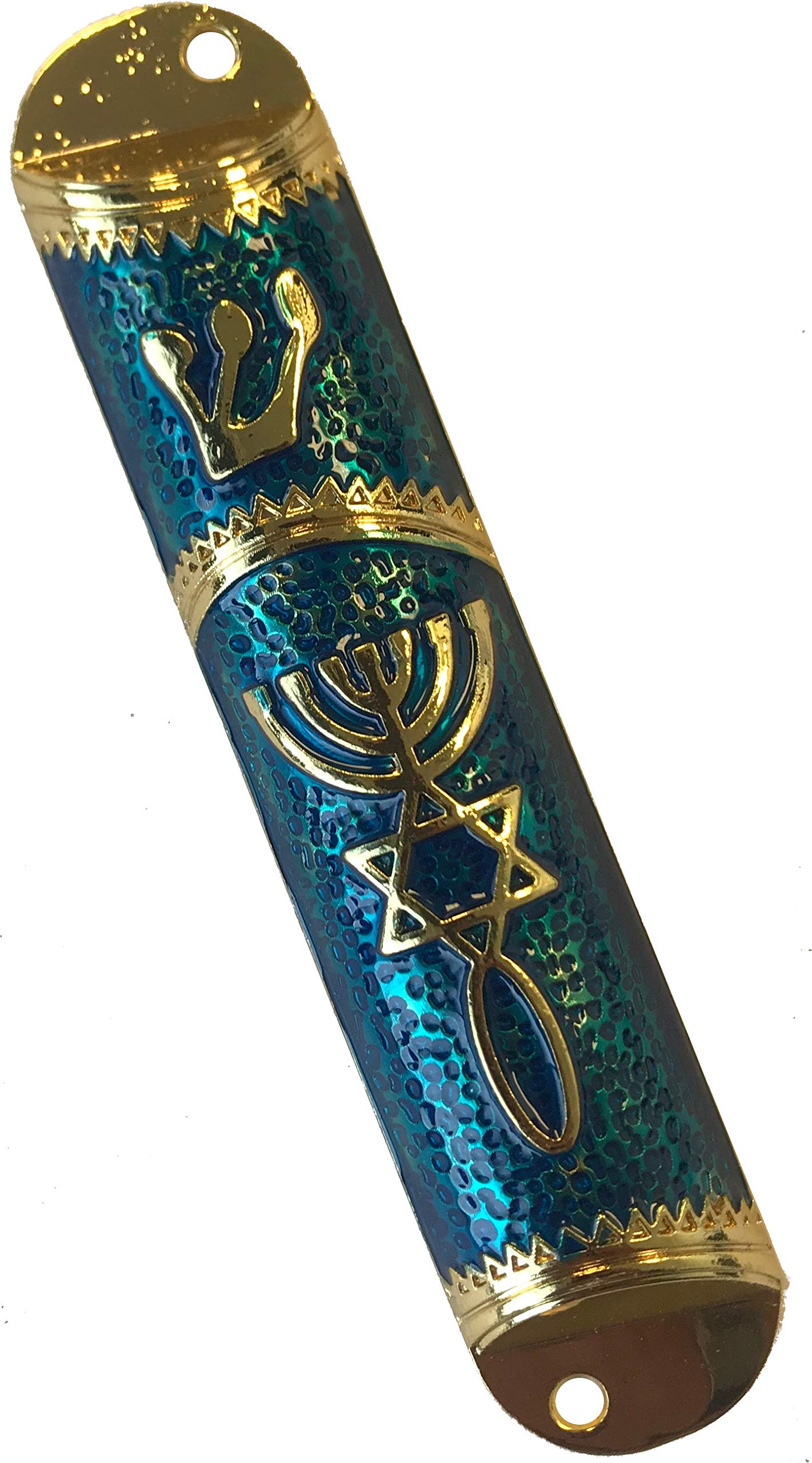 Holy Land Market Messianic Seal Mezuzah case - 4.1 Inch with Scroll Included、mySite、topwebapps
