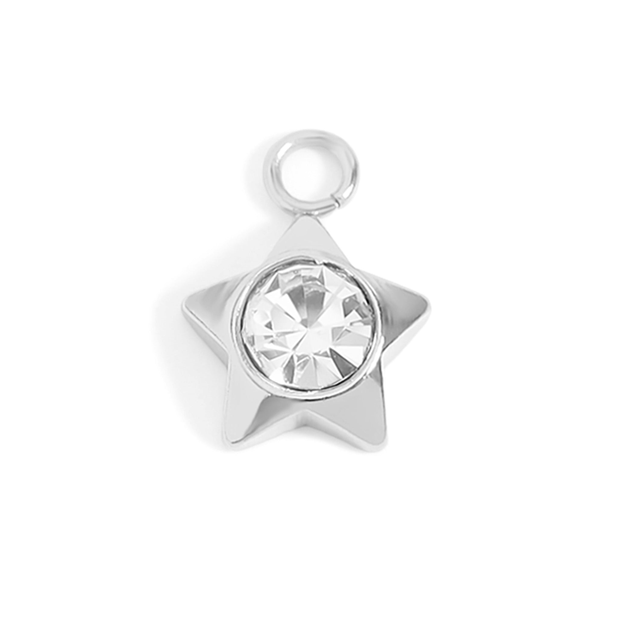 18K Gold PVD Stainless Steel Star with Cubic Zirconia Charm / PDL0112、mySite、dreamappss