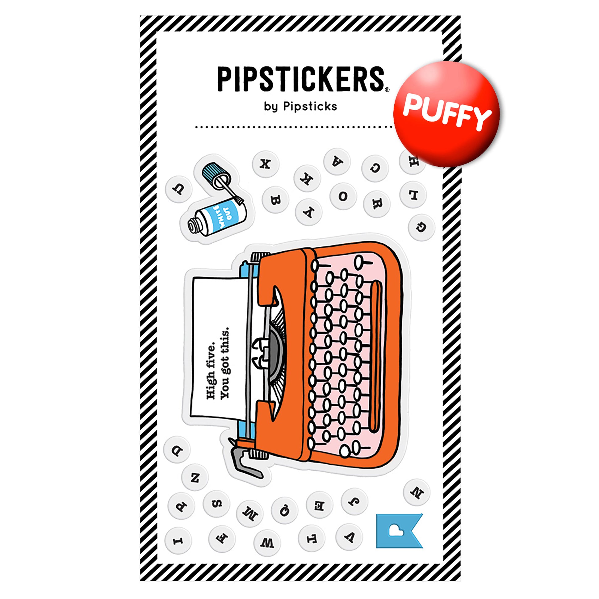  Big Puffy Typewriter Sticker、mySite、ghnorth