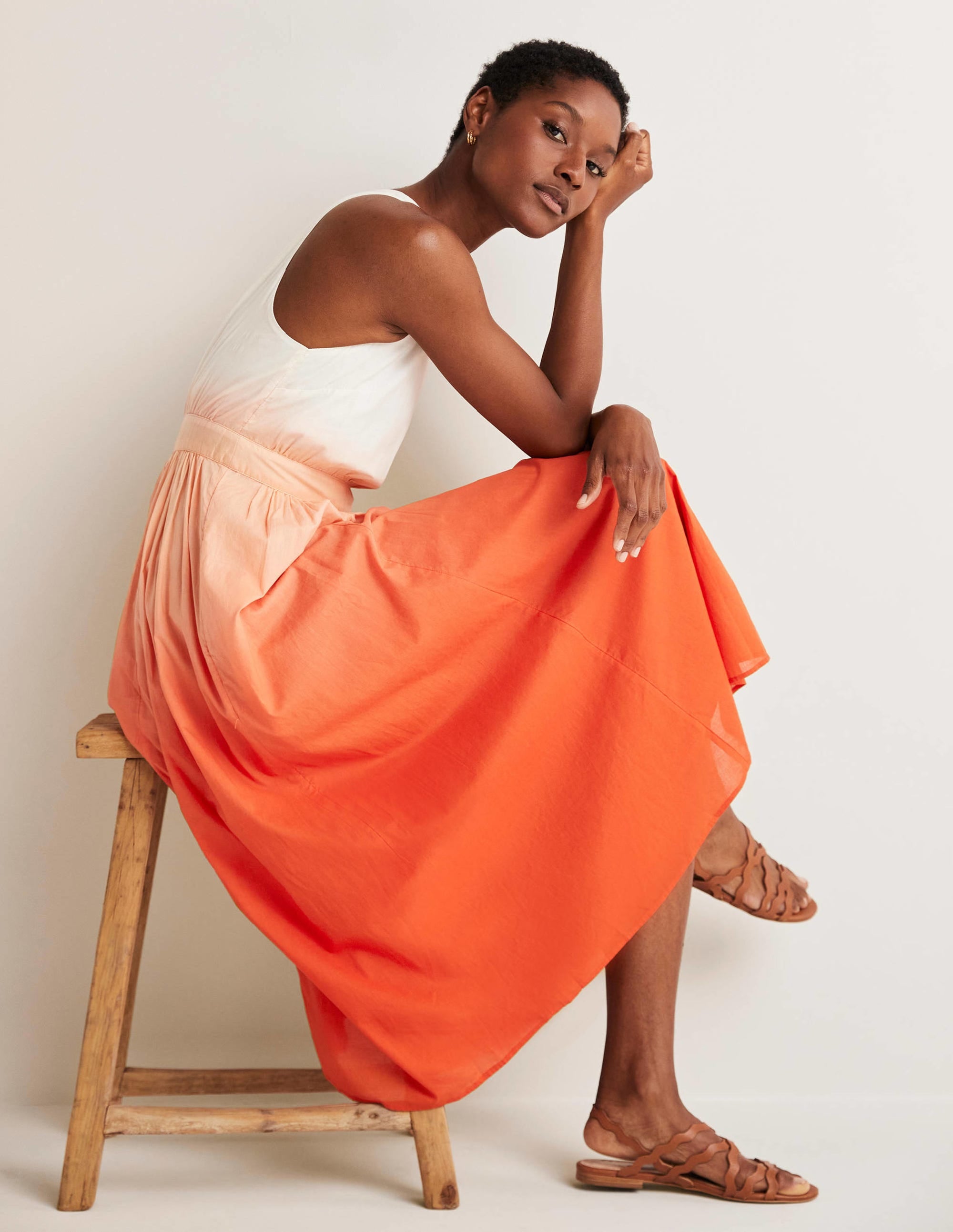  One Shoulder Midi Dress-Firecracker Dip Dye、mySite、ashleygrahame