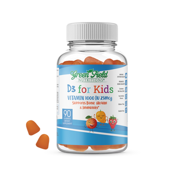 Greenfield Nutritions - Halal Vitamin D3 for Kids 1000IU (25 mcg) Gummies、mySite、topwebapps