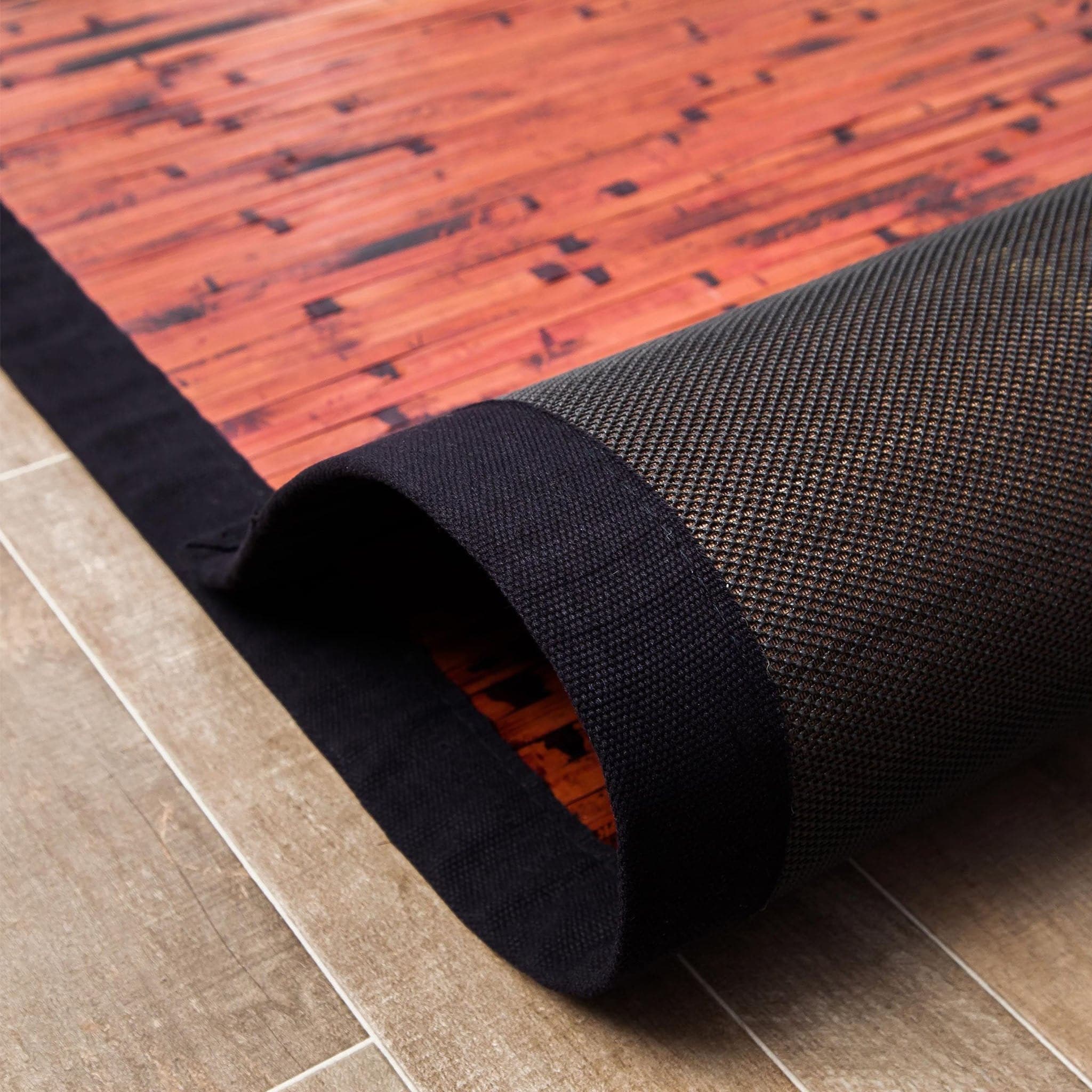 Cobblestone Mahogany Bamboo Rug、mySite、neckold