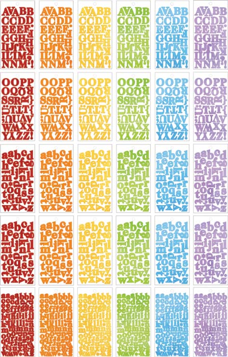  Alphabet Stickers - Alphabooks Colorways Serifs、mySite、ghnorth