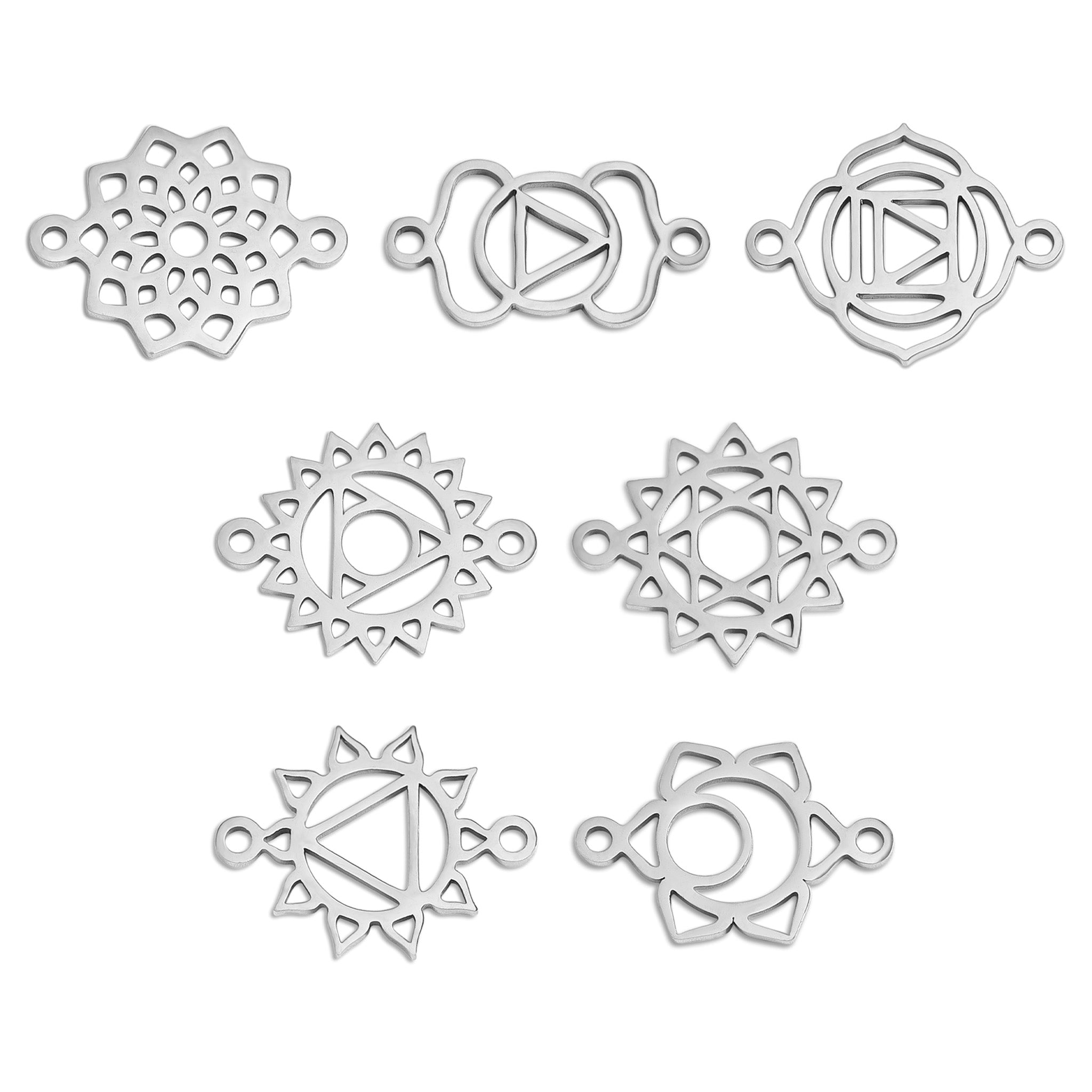 18K Gold Stainless Steel Chakra Connector Charm / PDL0177、mySite、dreamappss