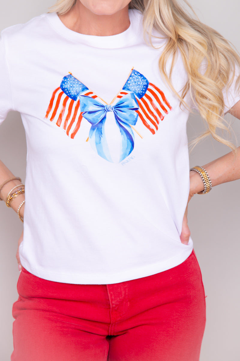 Stars, Stripes, and Bow Graphic Tee、mySite、hinf8tx79