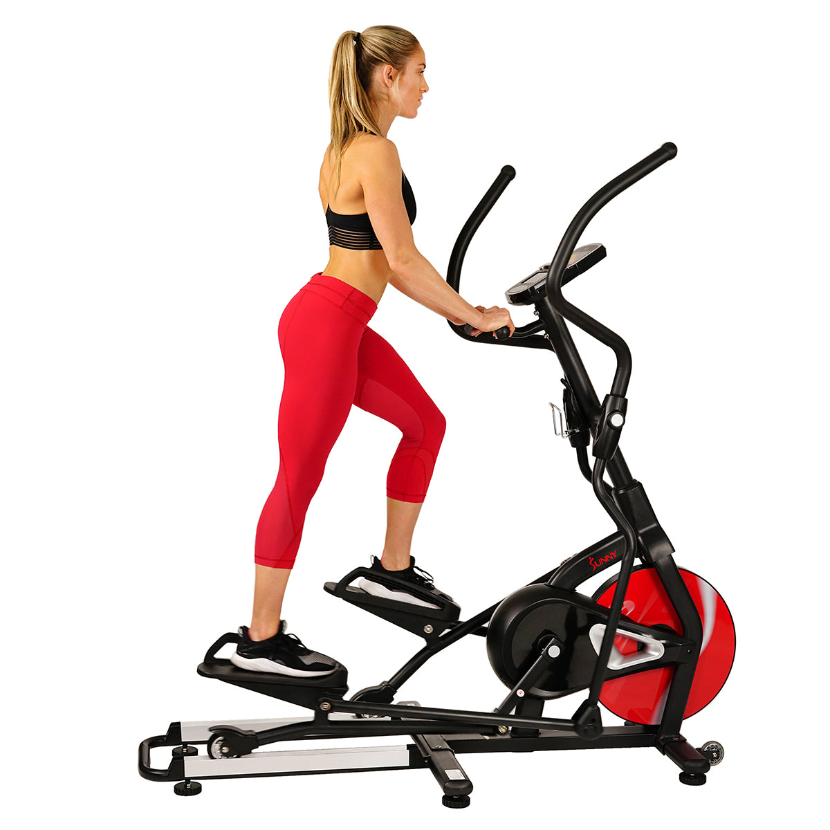  Sunny Strength™ Stride Elliptical Machine Magnetic Fitness w/ Device Holder, LCD Monitor and Heart Rate Monitoring、mySite、ghnorth