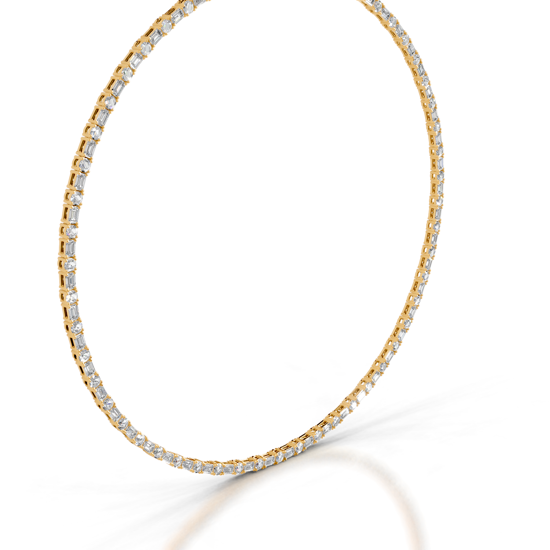 Isadora Diamond Tennis Collier (15 Carat) -18K Yellow Gold、mySite、hinf8tx79