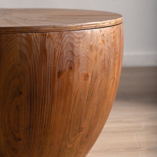 31.50"Vintage Style Bucket Shaped Coffee Table for Office, Dining Room and Living Room(Same SKU:W757P170149)、、xpatfood
