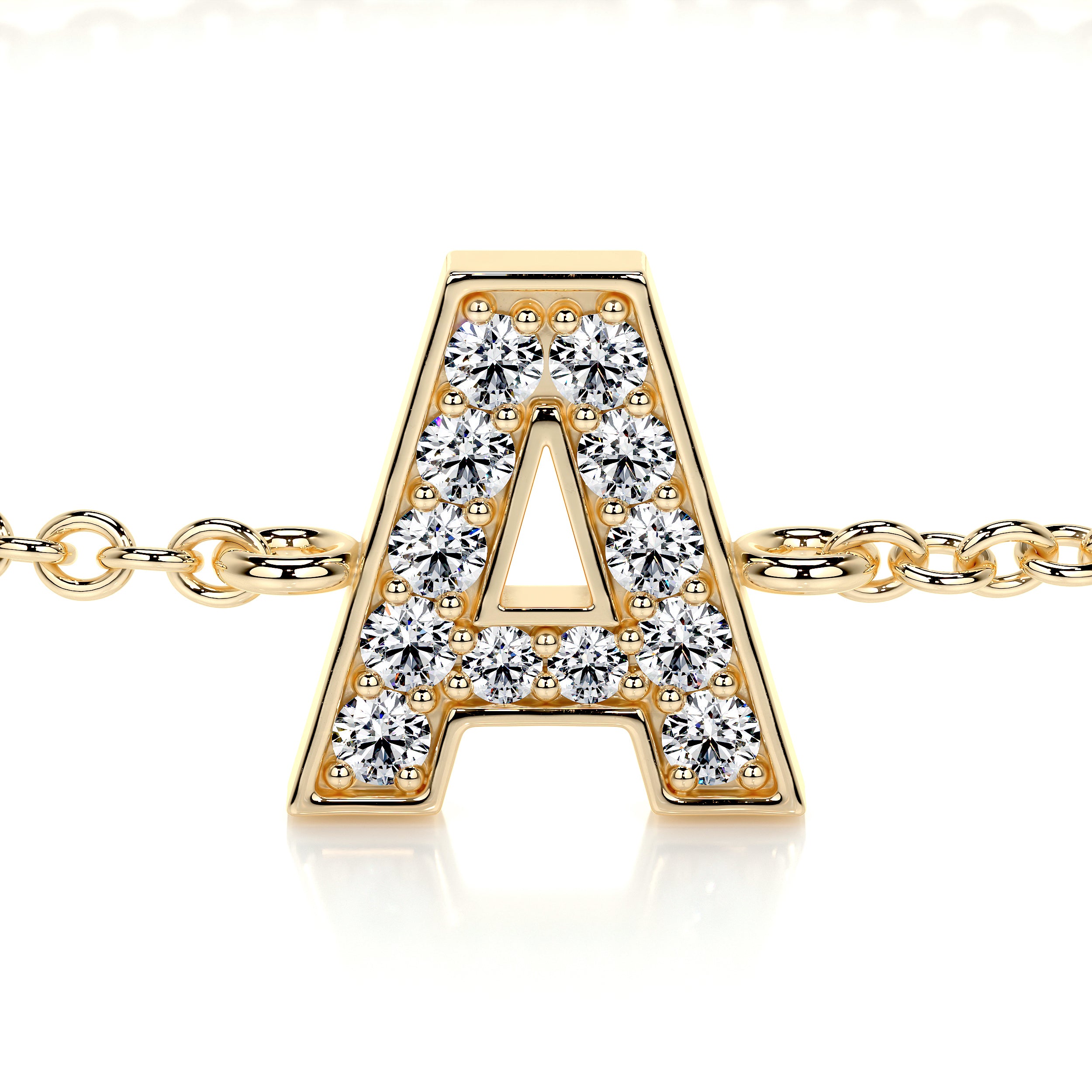 Bridget Letter Lab Grown Diamonds Bracelet (0.30 Carat) -18K Yellow Gold、mySite、hinf8tx79