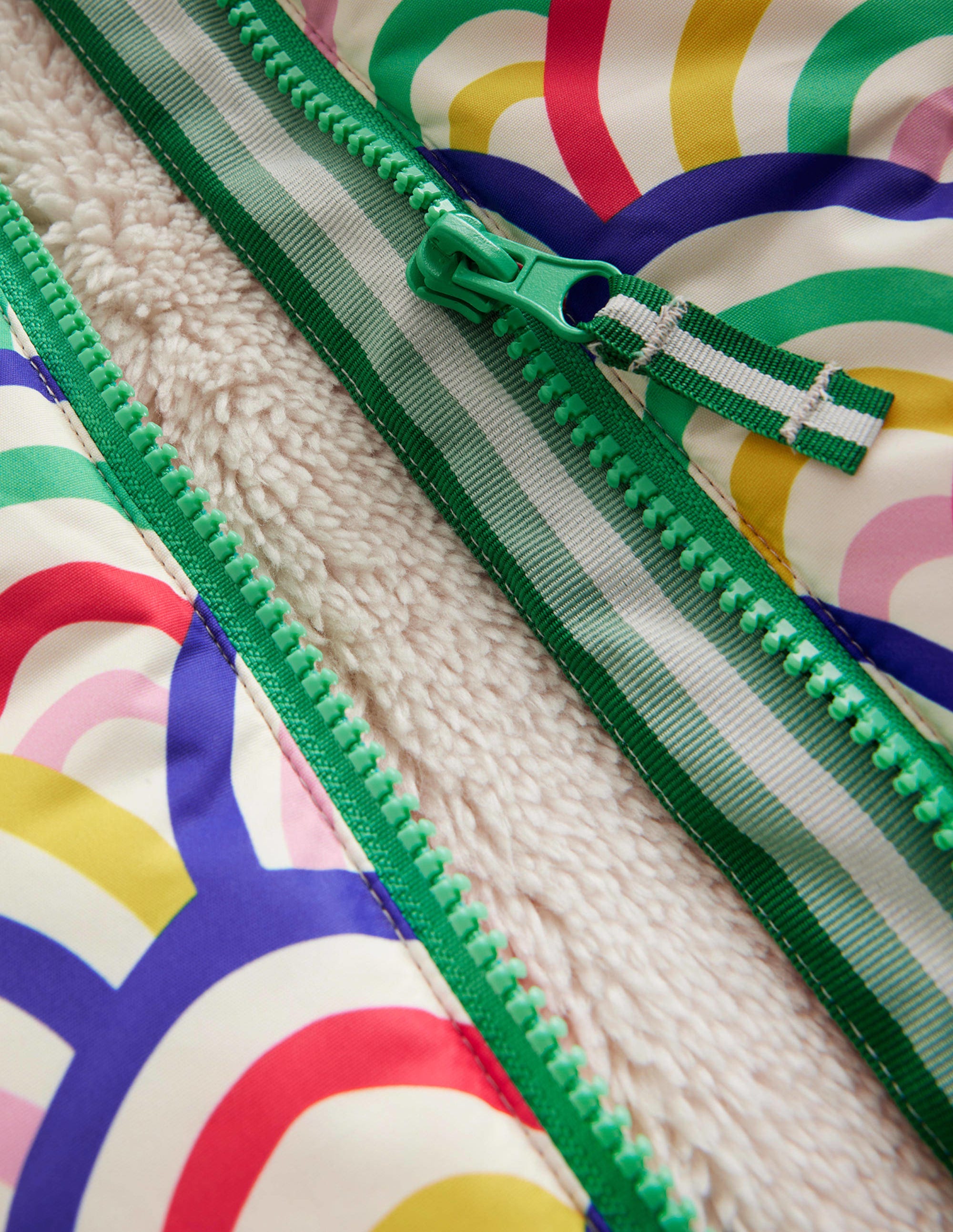  Printed Sherpa Lined Anorak-Multi Rainbow、mySite、ashleygrahame