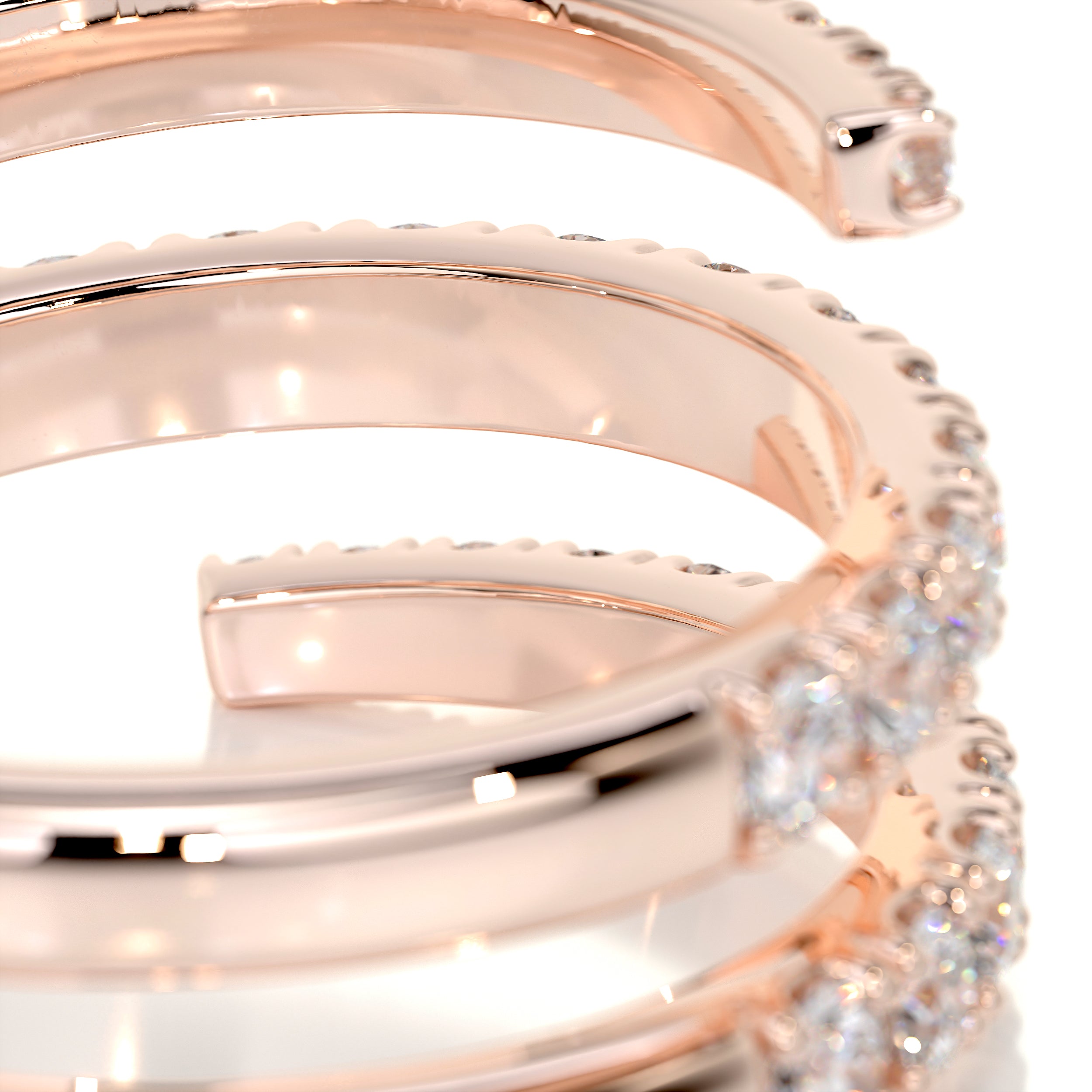 Carrie Diamond Wedding Ring (1 Carat) -14K Rose Gold、mySite、hinf8tx79