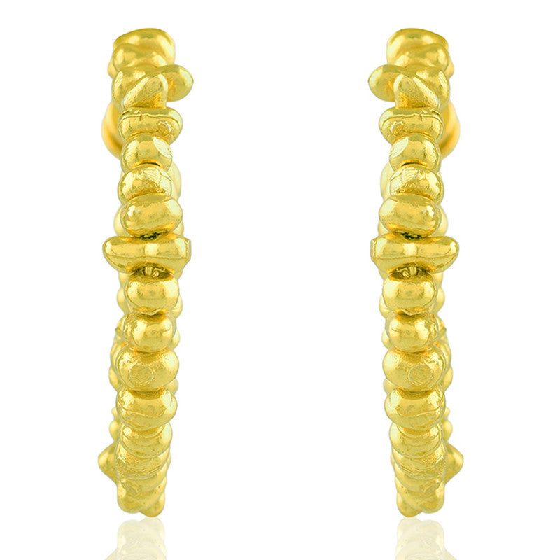 Molten Beaded Spiral Earrings | 14K Gold Plated、mySite、camillekostekn