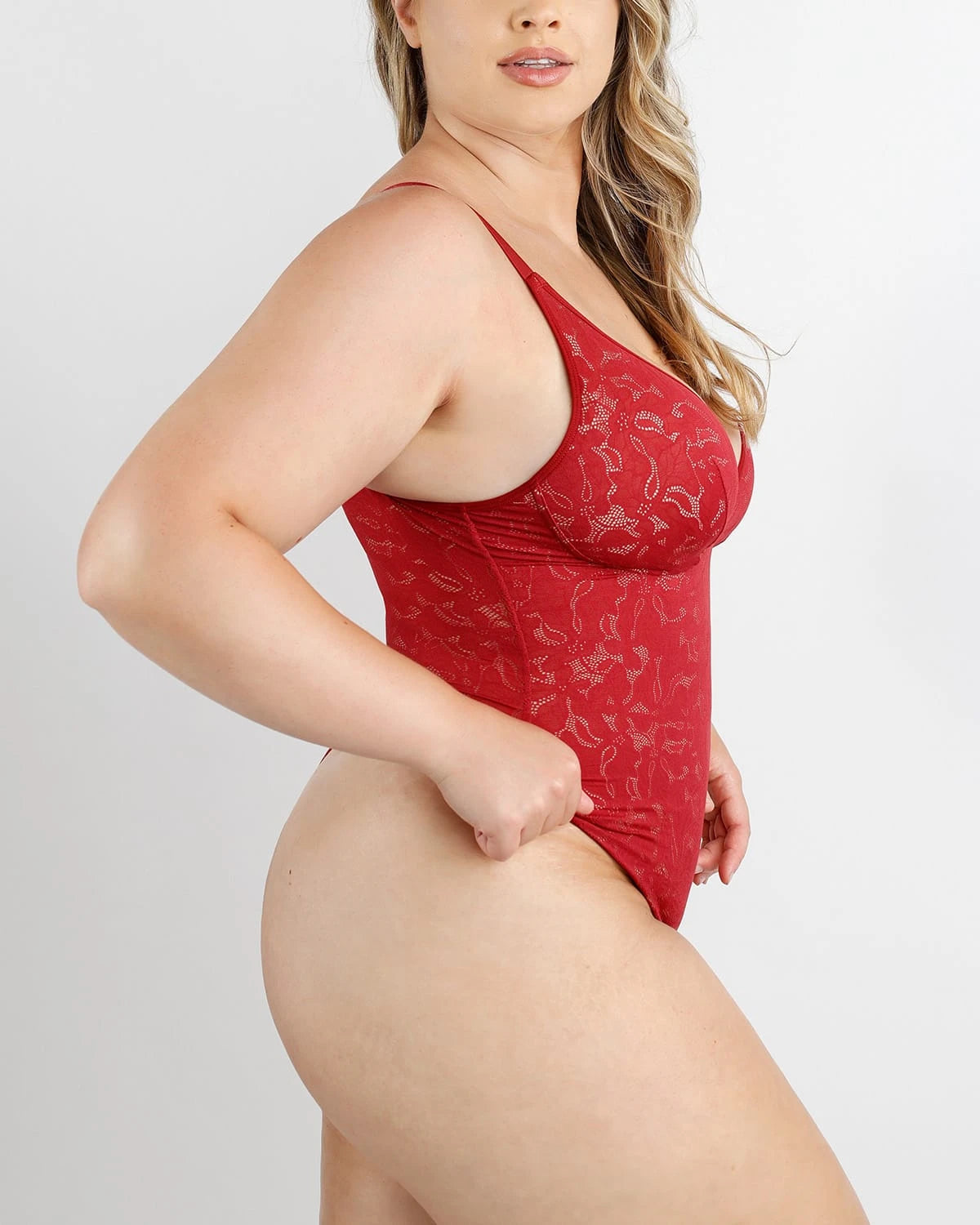 Lace Glamour Leavy Florals Cami Thong Bodysuit、mySite、bengalsvssteelers