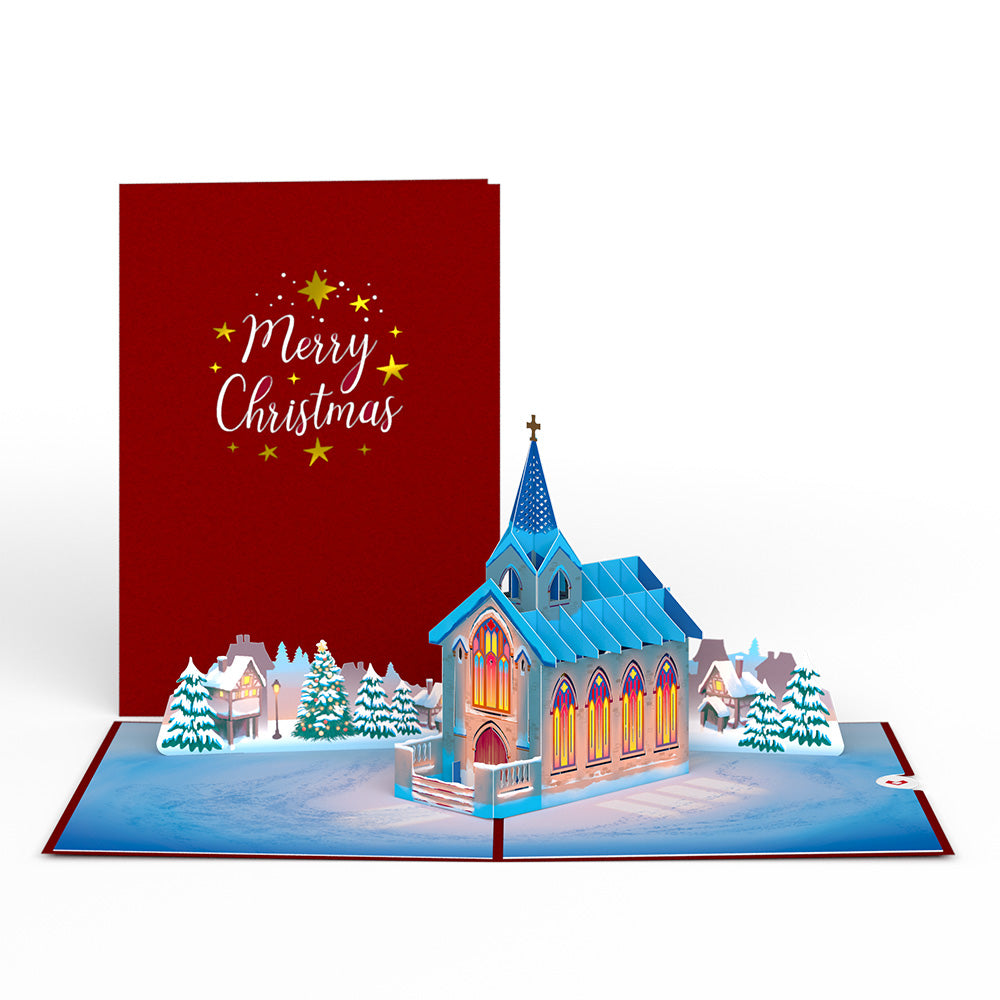 Stained Glass Christmas Chapel Pop-Up Card、mySite、solidvoid
