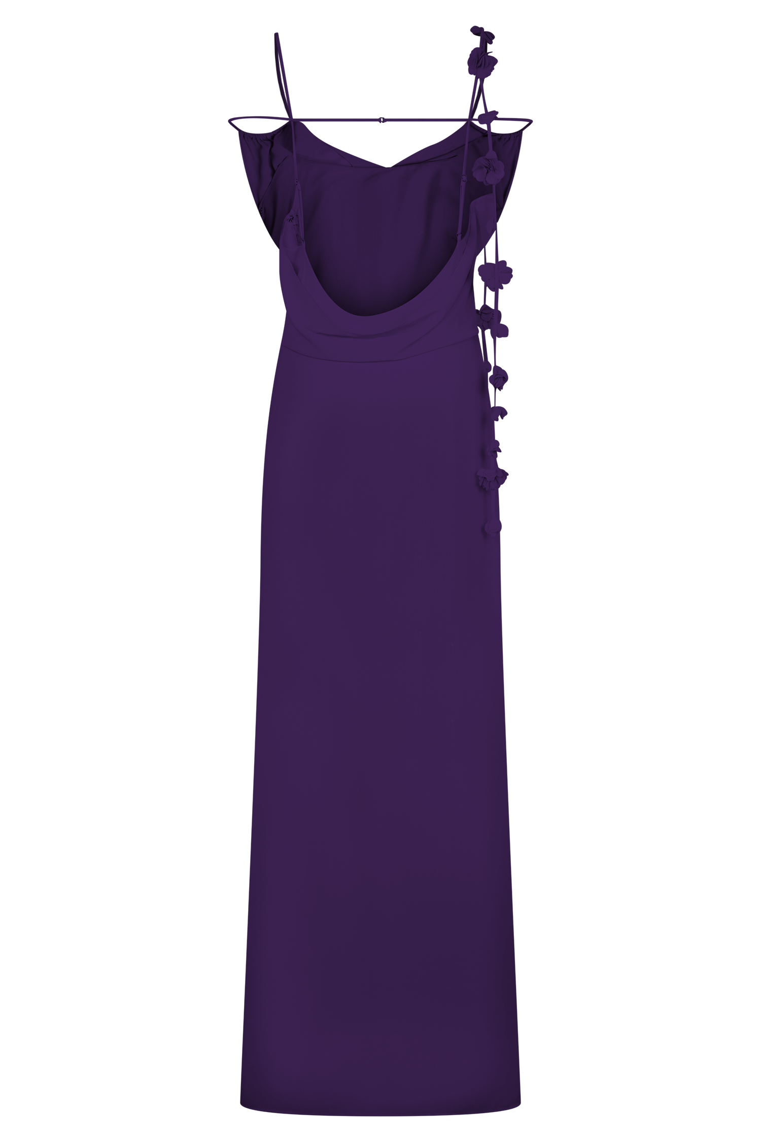 Rosalie Floral Chiffon Maxi Dress - Purple、mySite、solidvoid