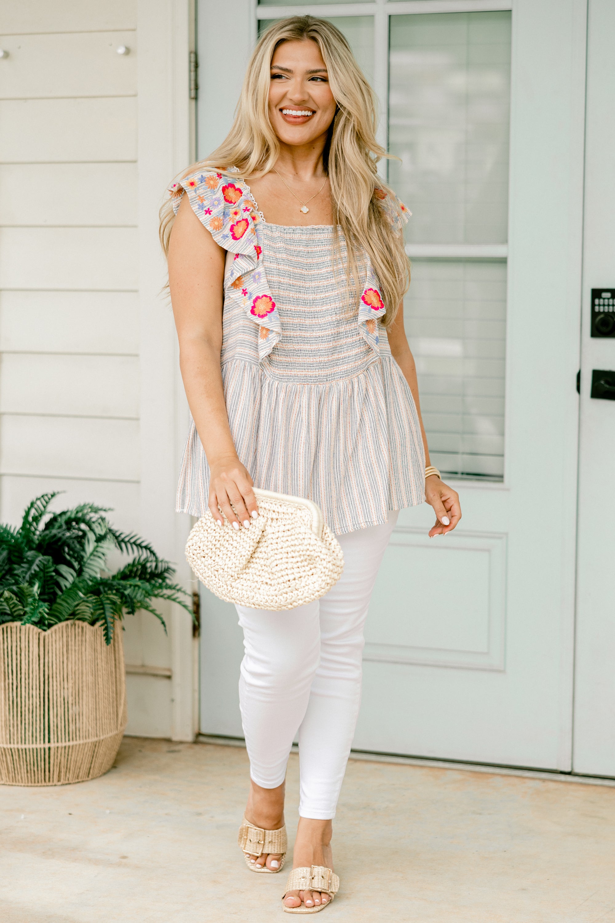  Somewhere To Be Top, Denim Multi、mySite、justintrudeaud