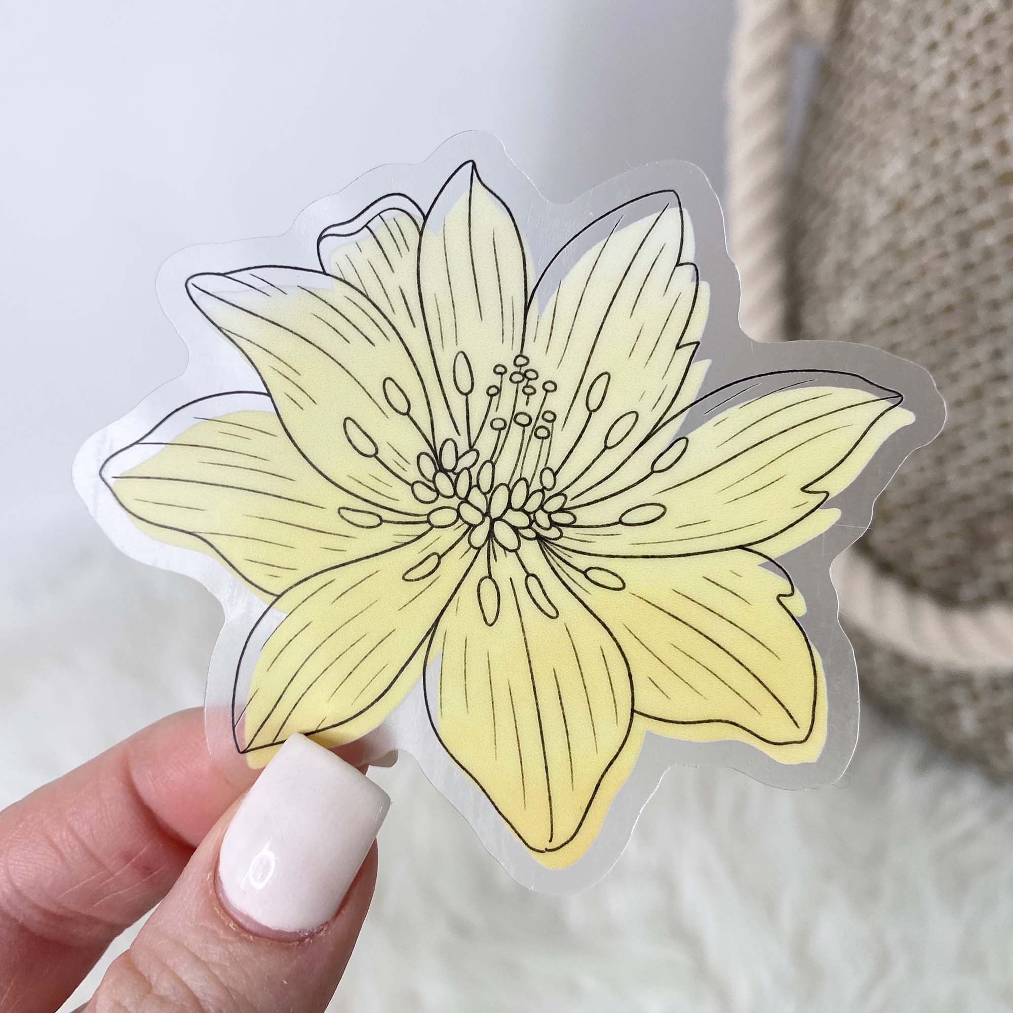  Yellowbird Magnolia Watercolor - Clear Sticker、mySite、ghnorth