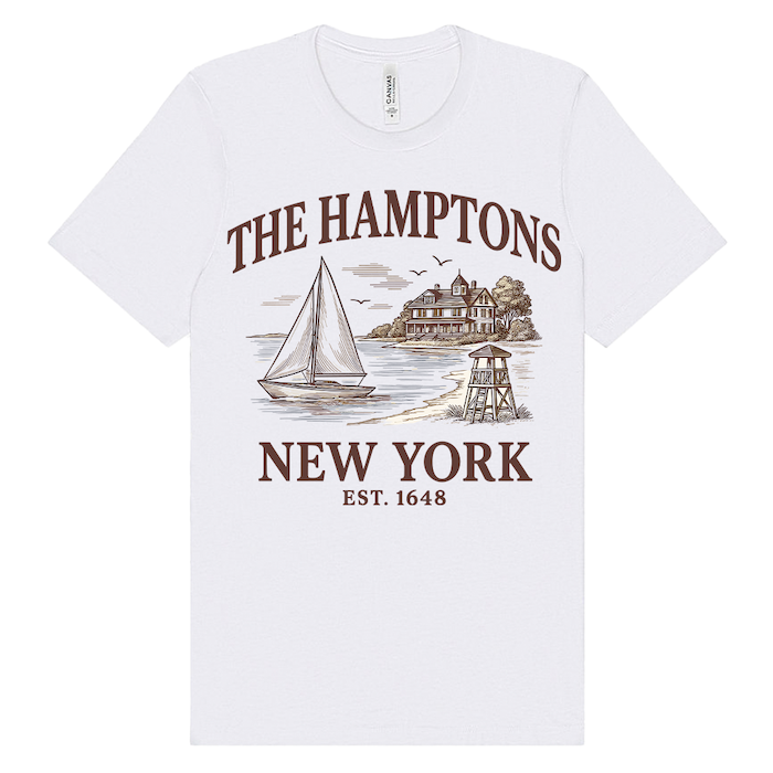 South Fork THE HAMPTONS New York Graphic Tee - EST. 1648、mySite、vikingsvslions