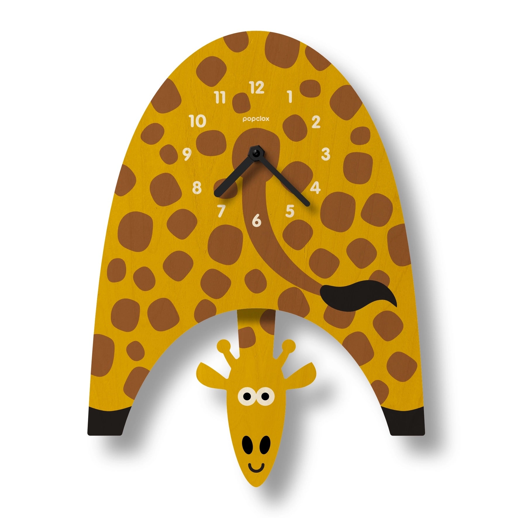 Giraffe Pendulum Clock - Wood、mySite、g9winljtr