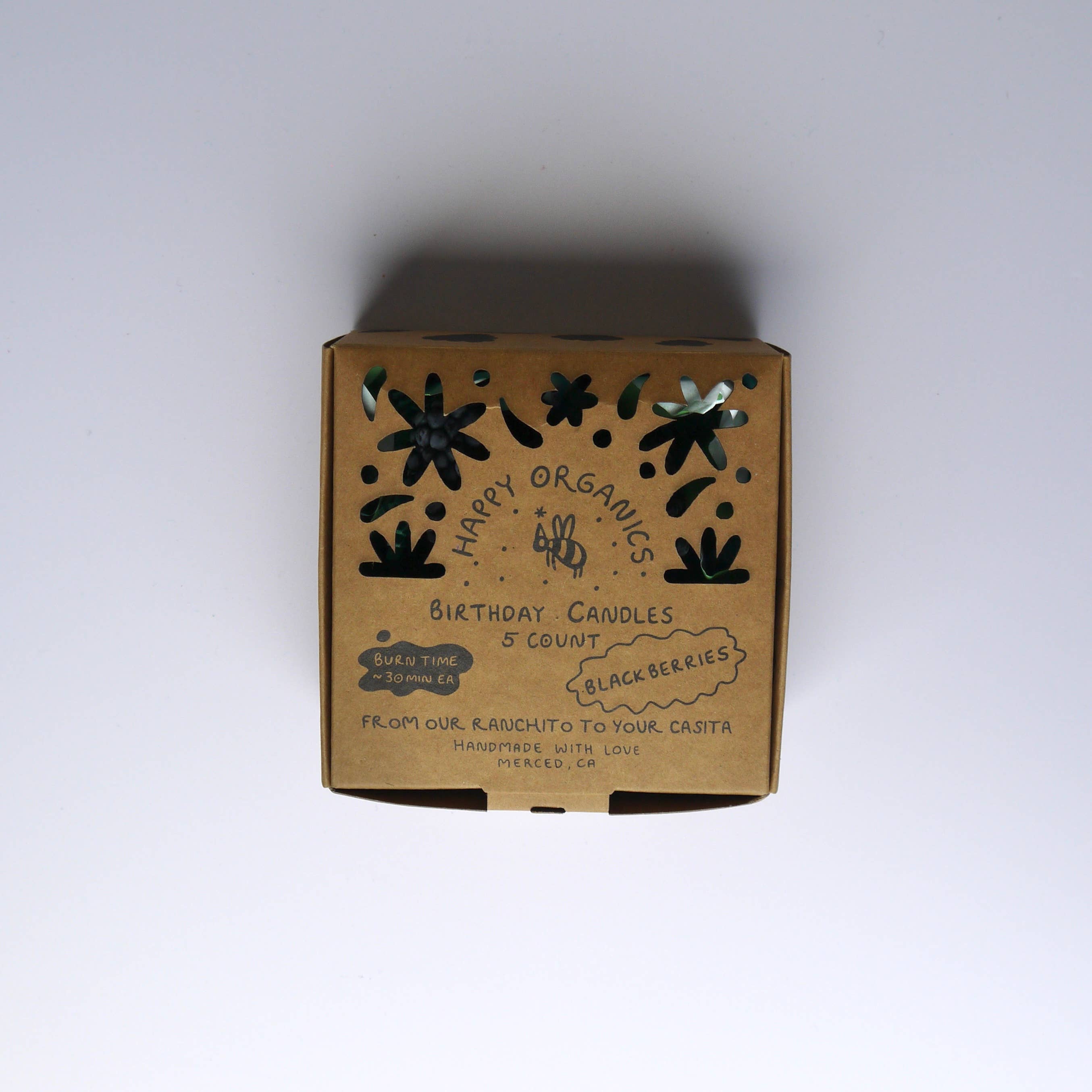 Happy Organics - Beeswax Blackberry Birthday Candles: 5、mySite、garagedoors4me