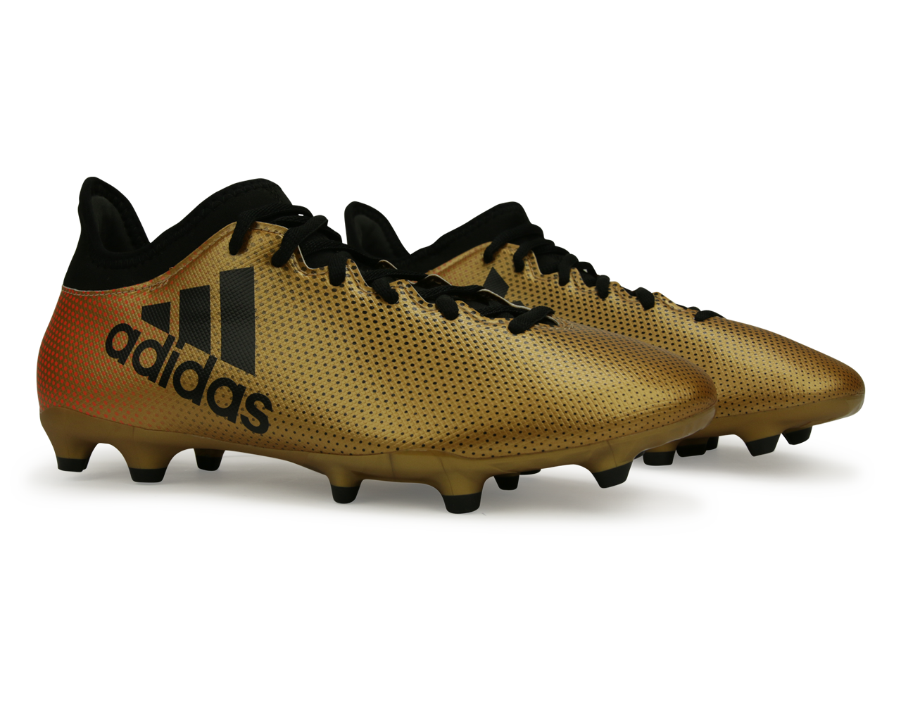 adidas Men's X 17.3 FG Tactile Gold Metallic/Core Black/Solar Red、mySite、noshort