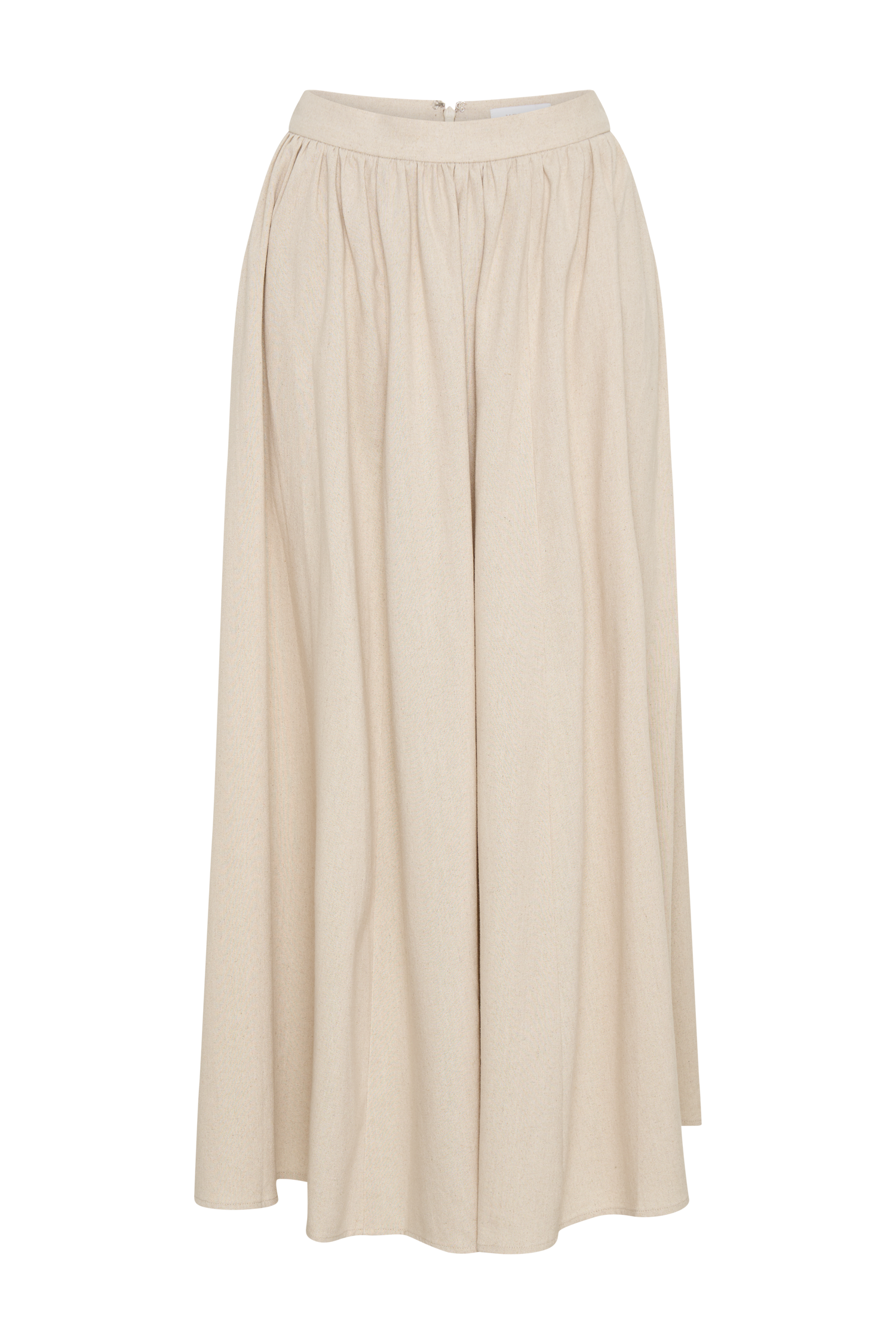 Clarence Linen A-Line Maxi Skirt - Natural、mySite、solidvoid