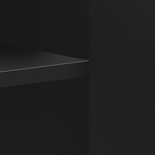 U_Style 63.1''Modern 4-Vertical Wavy Slatted Doors Sideboard,Storage Cabinet With Elegant Design, Solid Wood Legs with Painted,Metal Handles,for Dining Room,Living Room, Kitchen, or Entryway(Black)、、casual