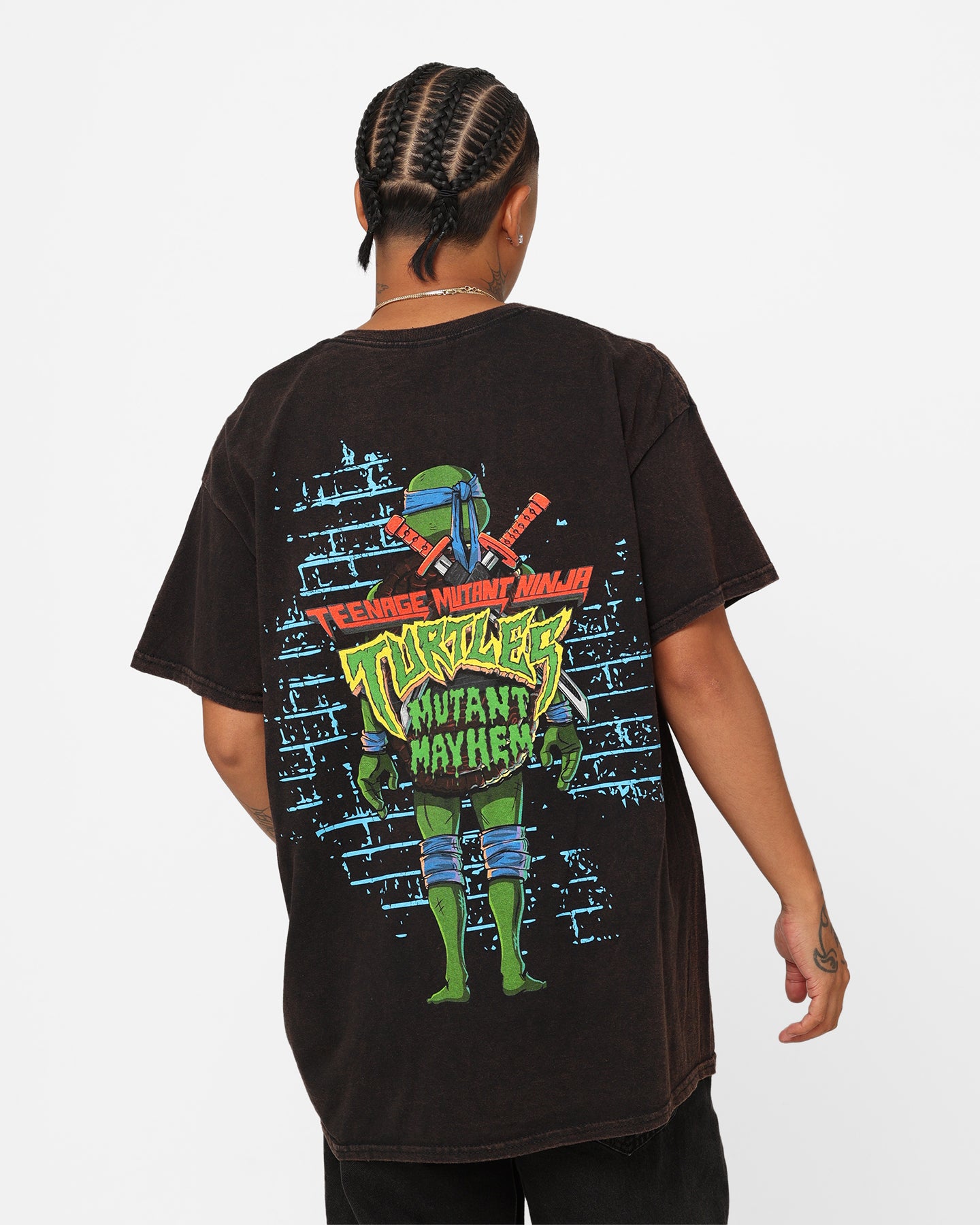Goat Crew X Teenage Mutant Ninja Turtles Leonardo Vintage T-Shirt Black Wash、mySite、zt4zffjzw