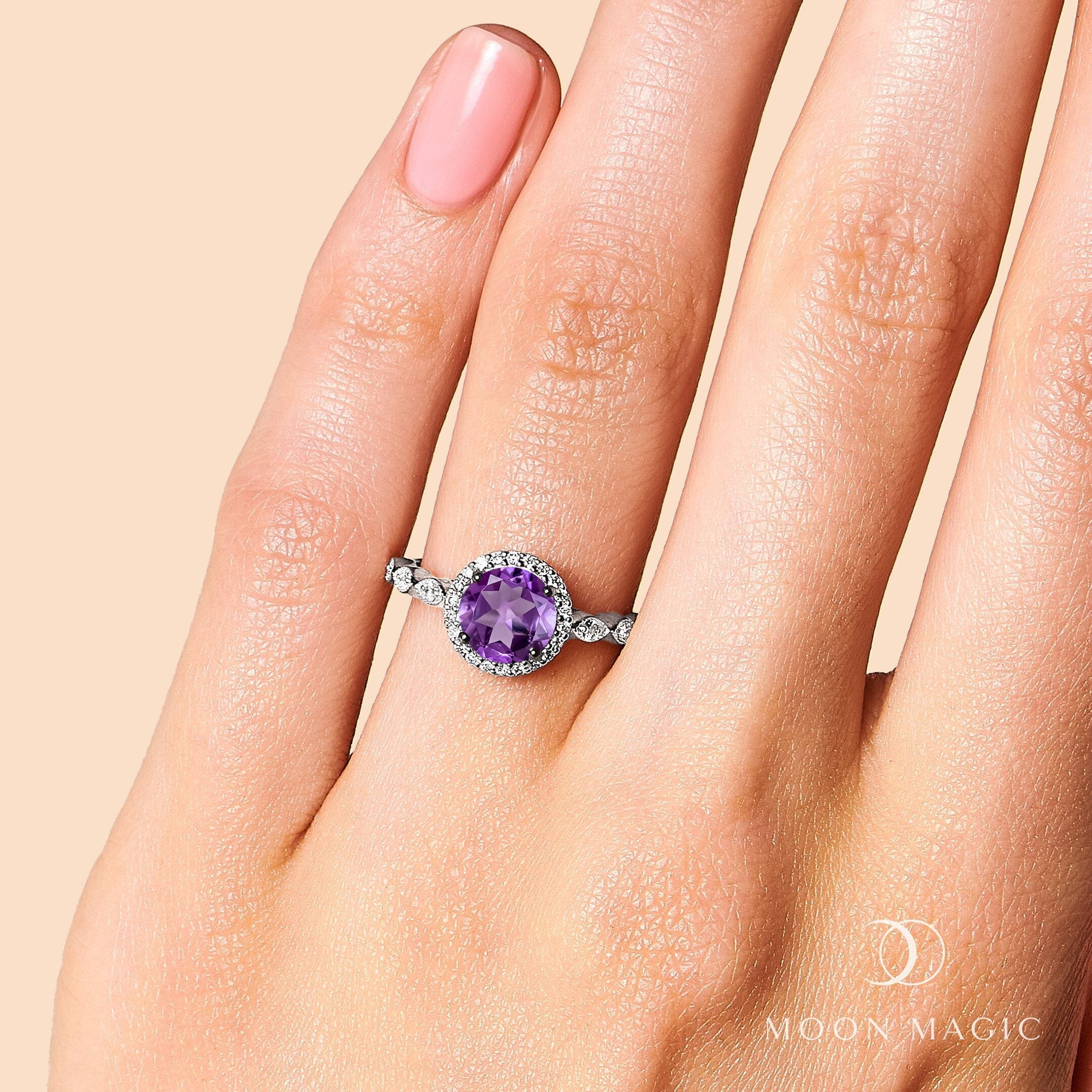Amethyst Lab Diamond Ring - Soulmate、mySite、hinf8tx79