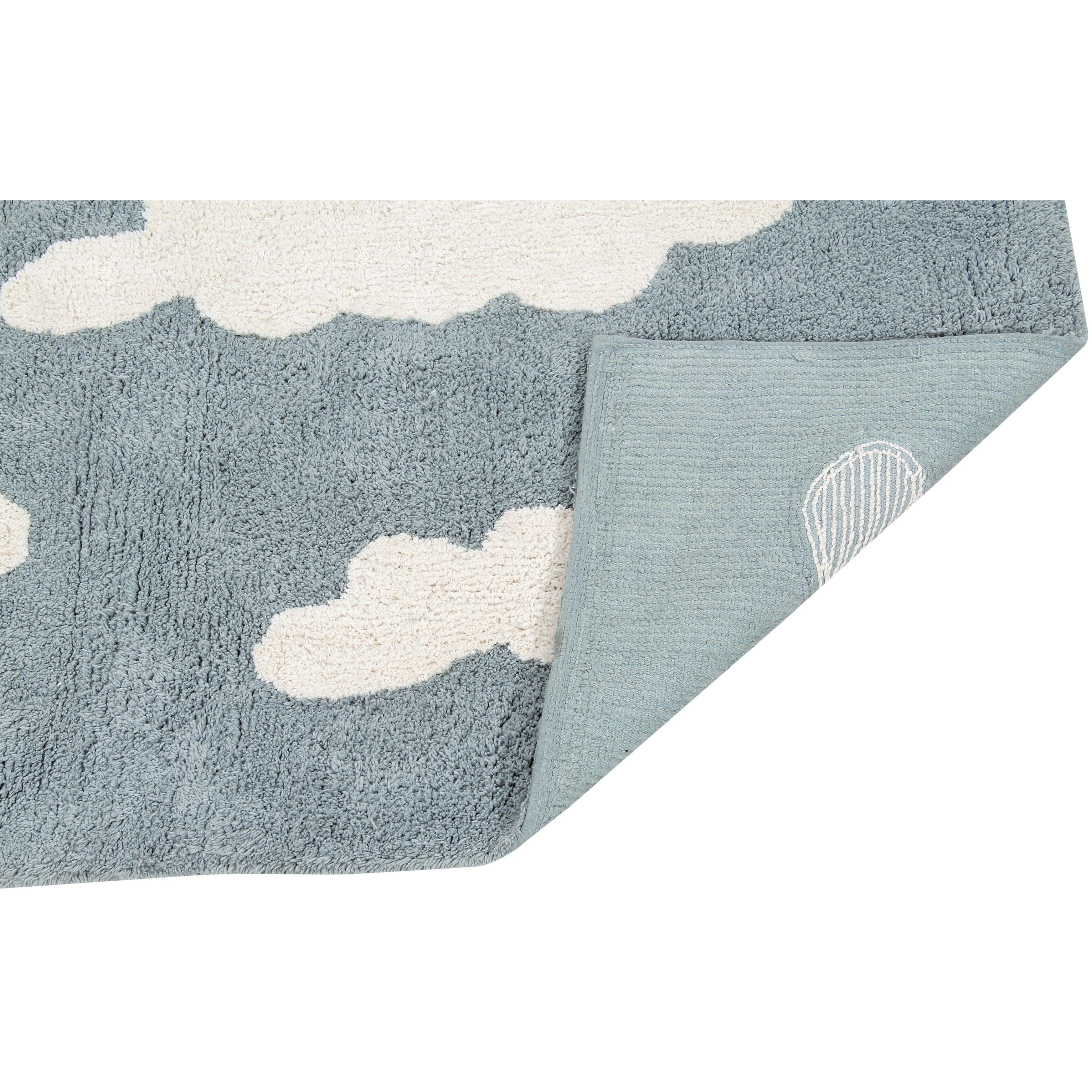 Clouds Vintage Blue Machine Washable Area Rug、mySite、gigharbornorthrealestate