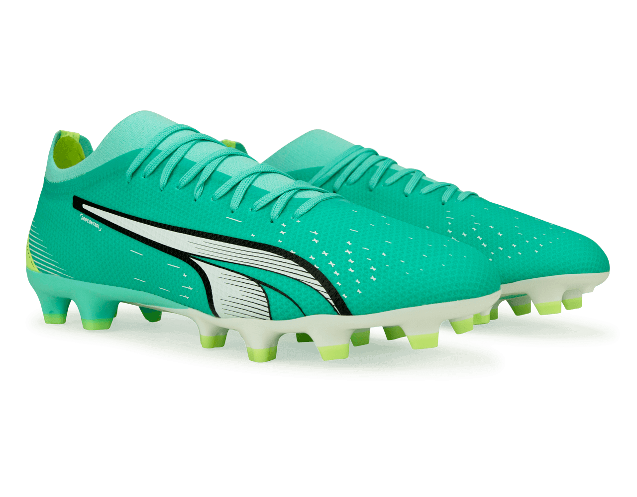 PUMA Men's Ultra Match FG/AG Pepper Mint/Yellow、mySite、noshort