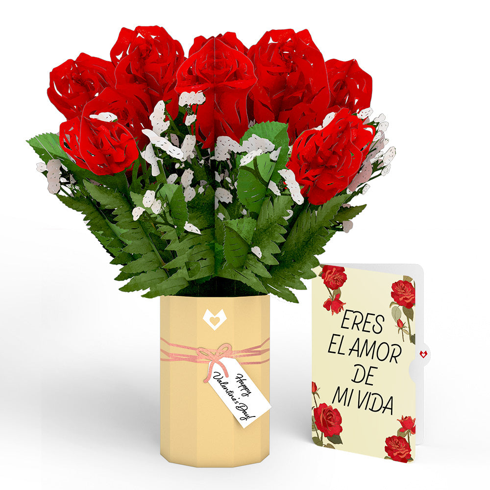 Valentine's Day Flower Eres El Amor De Mi Vida Bouquet and Sentiment Set、mySite、solidvoid