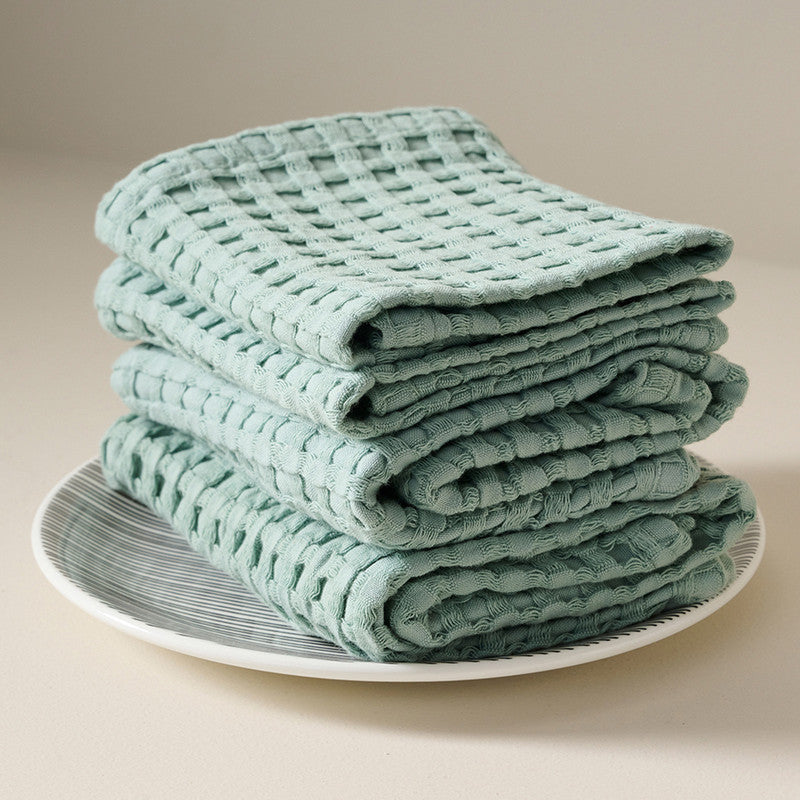 Cotton Face Towel | Waffle | Stone Blue、mySite、camillekostekn