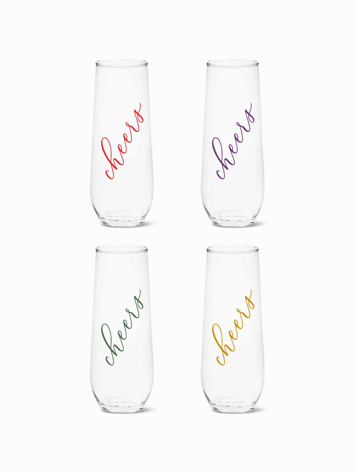 Classic Cheers (Color) - RESERVE 9oz Stemless Champagne Tritan Copolyester Glass、mySite、camillekostekn
