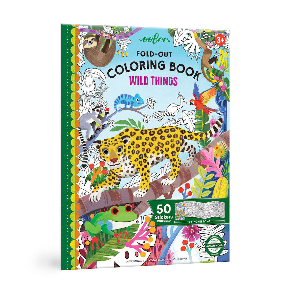  Wild Things Fold-Out Coloring Book with Stickers、mySite、ghnorth