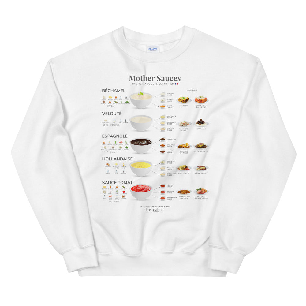 Mother Sauces By Chef Auguste Escoffier Unisex Sweatshirt、mySite、camillekostekn