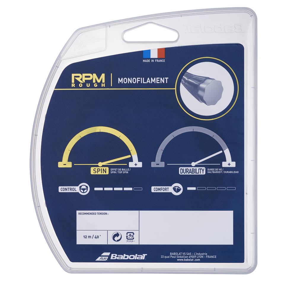 Babolat RPM Rough 17/1.25 Tennis String (Black)