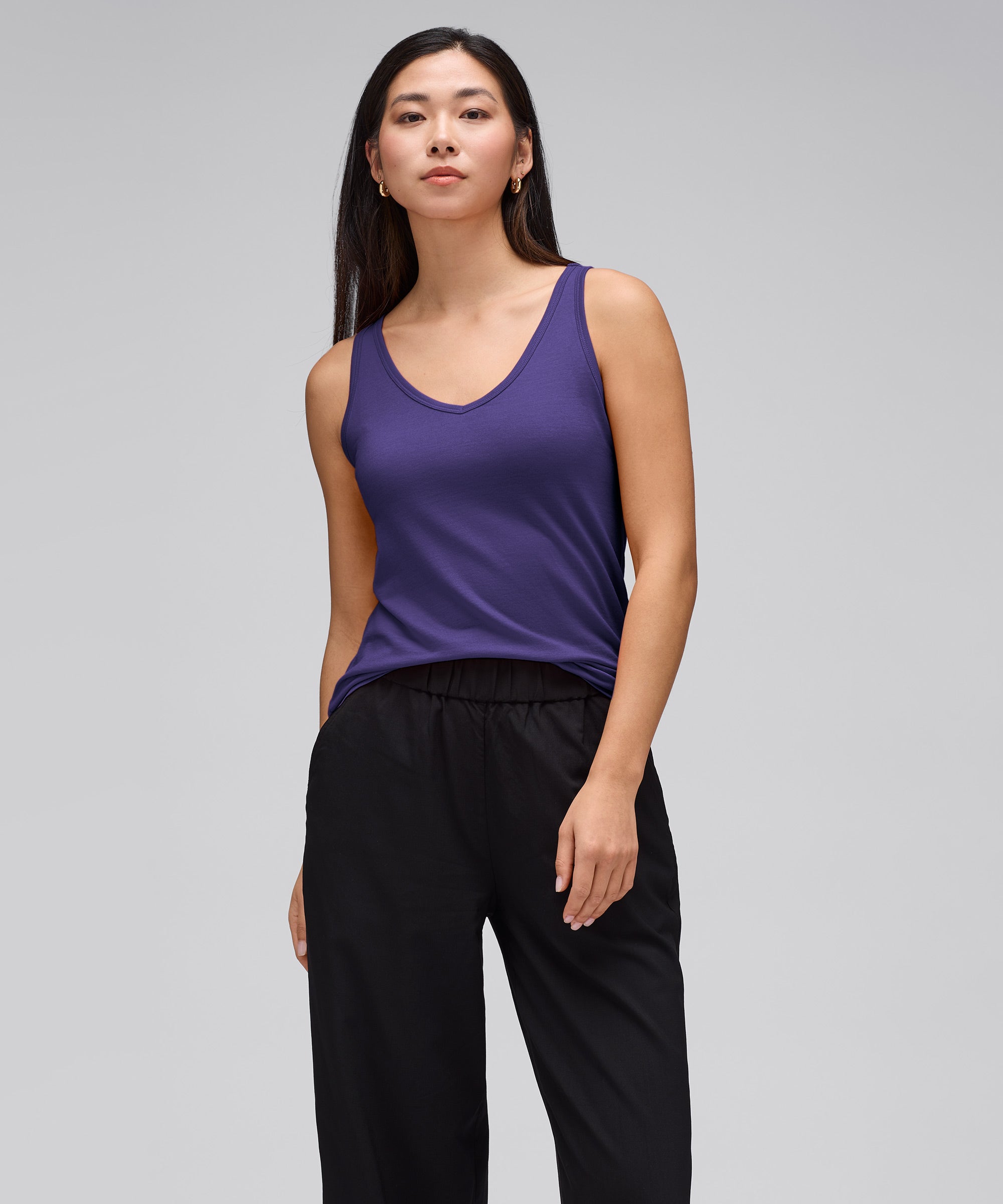 Women's Relaxed Merino V-Neck Tank、mySite、noshort