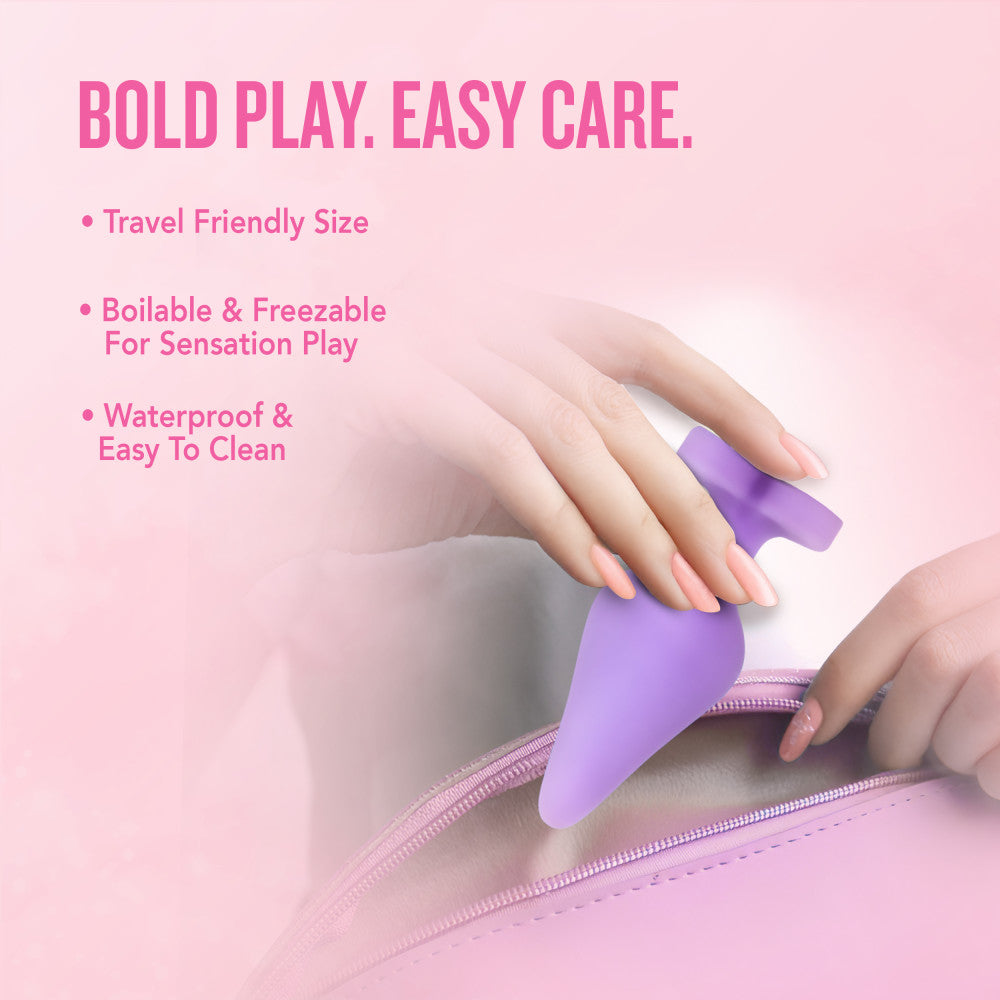 Play With Me By Blush® | Naughtier Candy Heart Fuck Me Purple 4.25-Inch Anal Plug、mySite、bottomscart