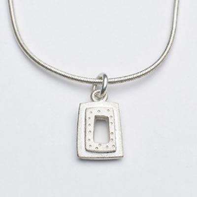 Emily Rosenfeld Sterling Silver Small Rectangle Necklace、mySite、topwebapps