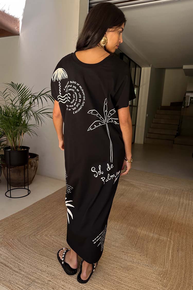 Black Palma T Shirt Dress、mySite、solidvoid