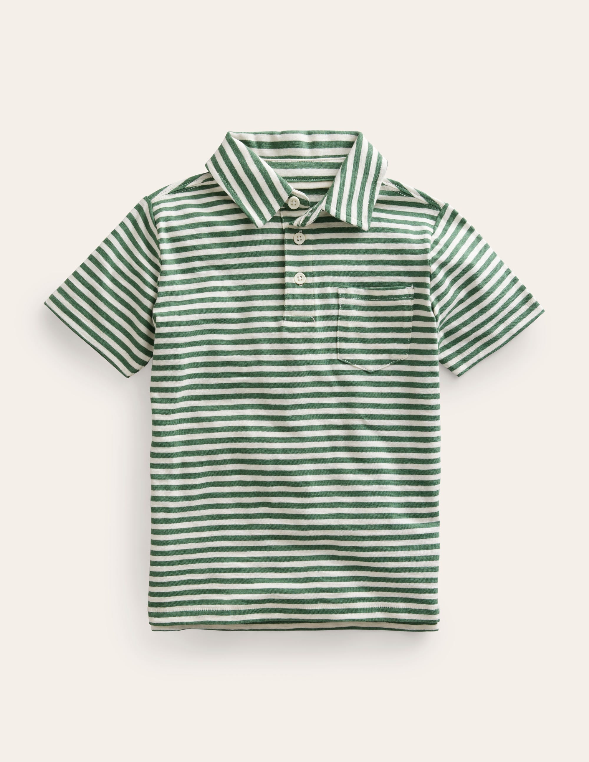  Striped Slubbed Polo Shirt-Rosemary/Ivory、mySite、ashleygrahame