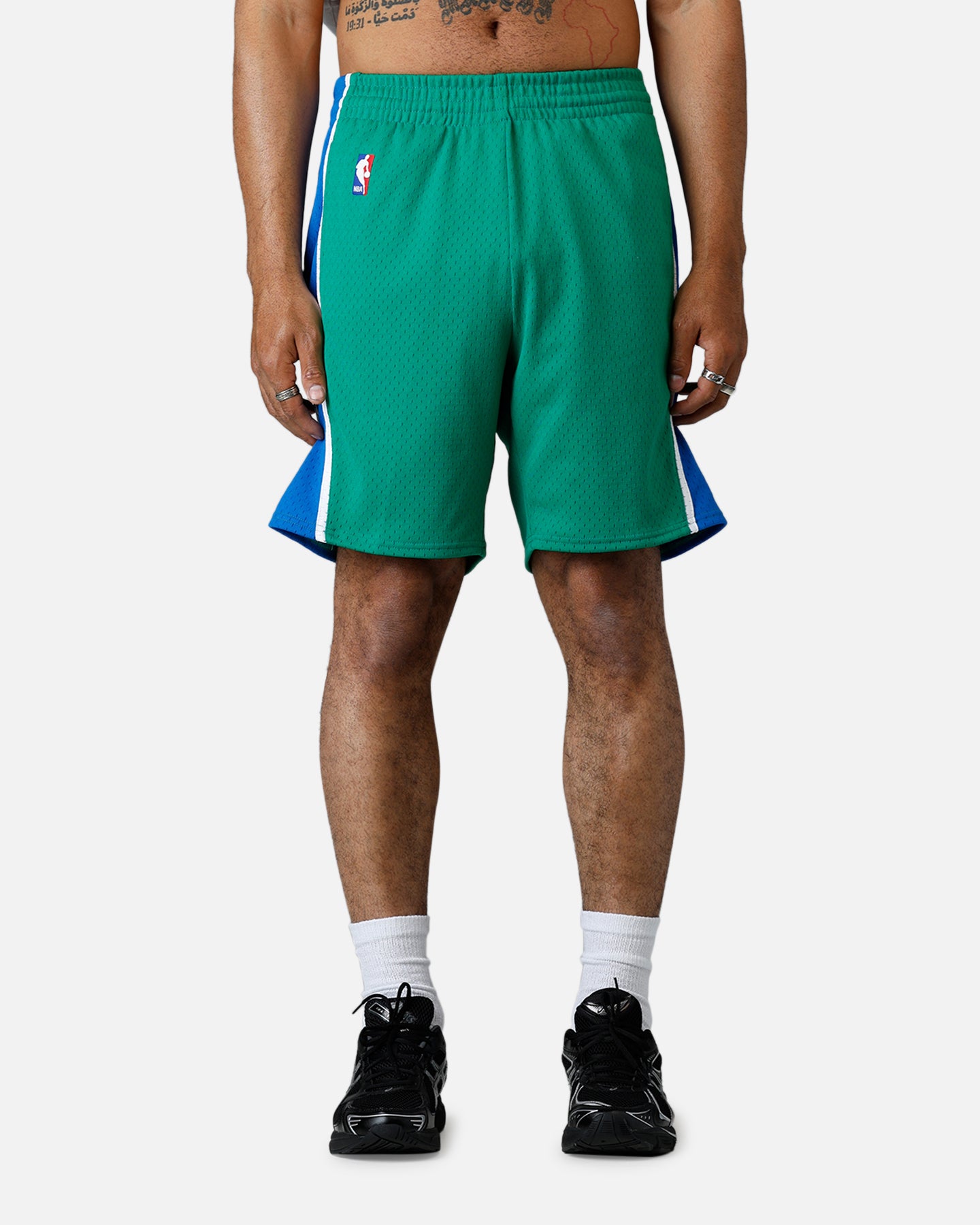 Mitchell & Ness Dallas Mavericks 2004 Swingman Shorts Green/Blue、mySite、zt4zffjzw