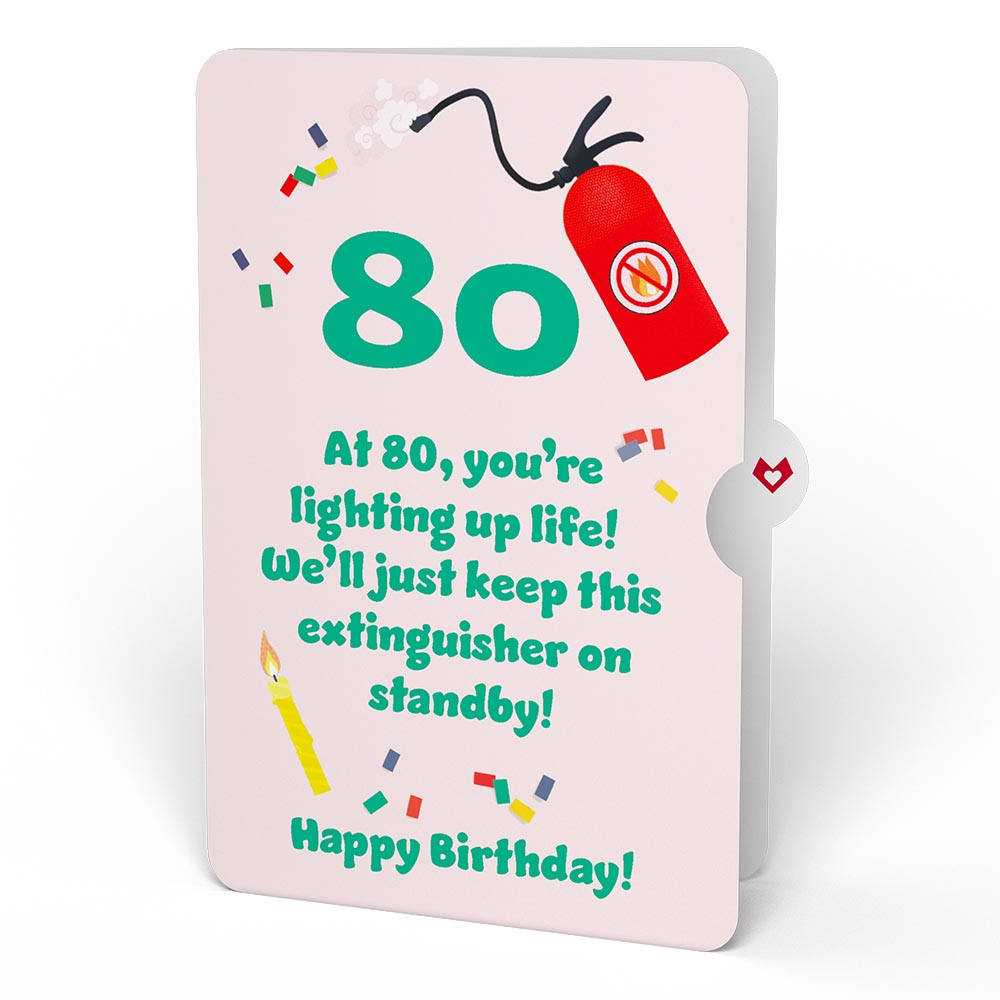 Holy Smokes You're Old 80th Birthday Pop-Up Card and Sentiment Set、mySite、solidvoid