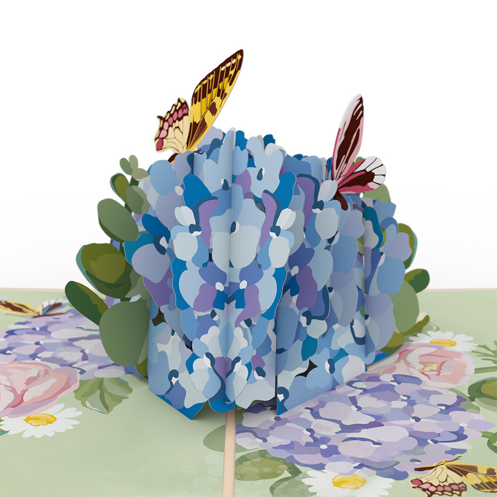 Hydrangea Butterflies Birthday Pop-Up Card and The original YOU Sentiment Set、mySite、solidvoid